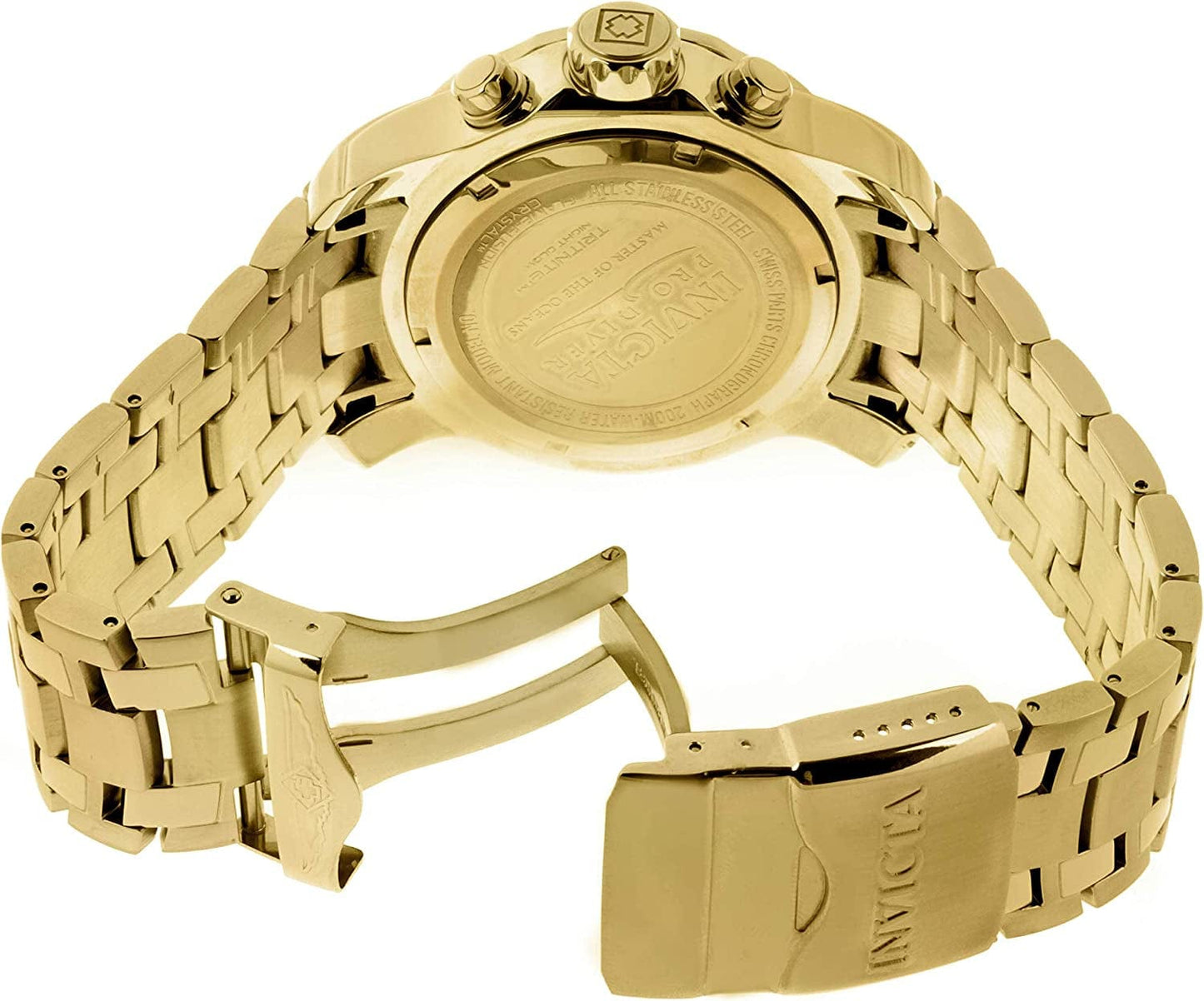Men'S Pro Diver Collection Chronograph 18K Gold-Plated Watch (Model: 0072, 21954, 21958)