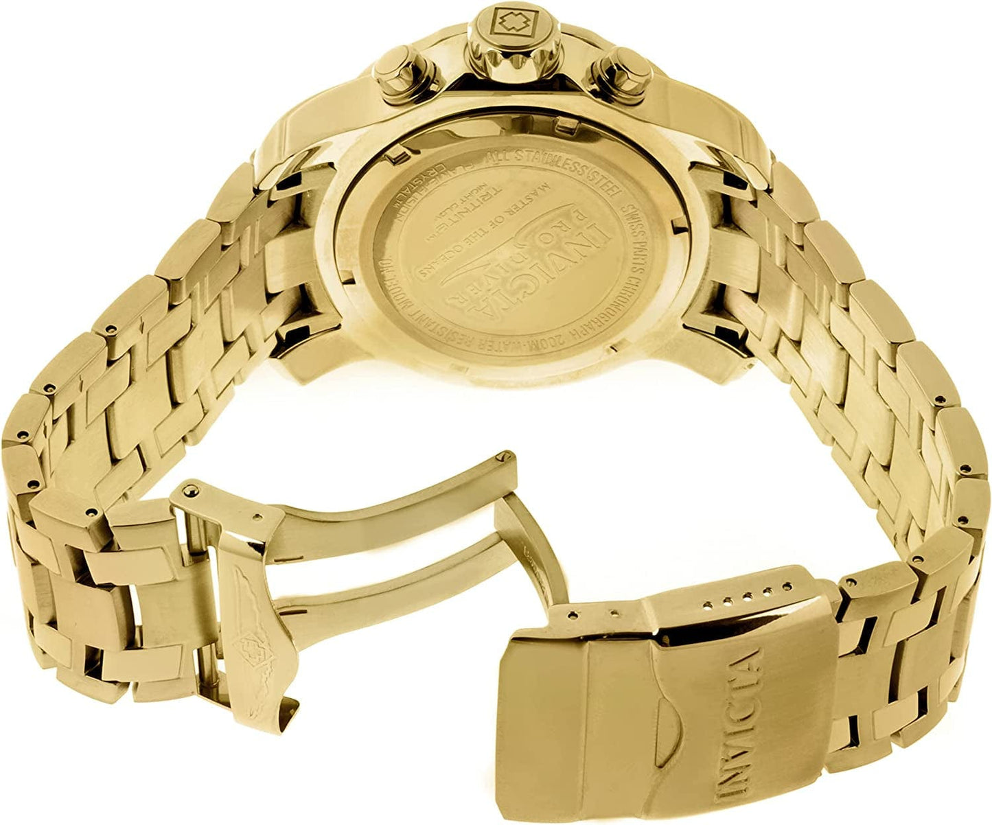 Men'S Pro Diver Collection Chronograph 18K Gold-Plated Watch (Model: 0072, 21954, 21958)