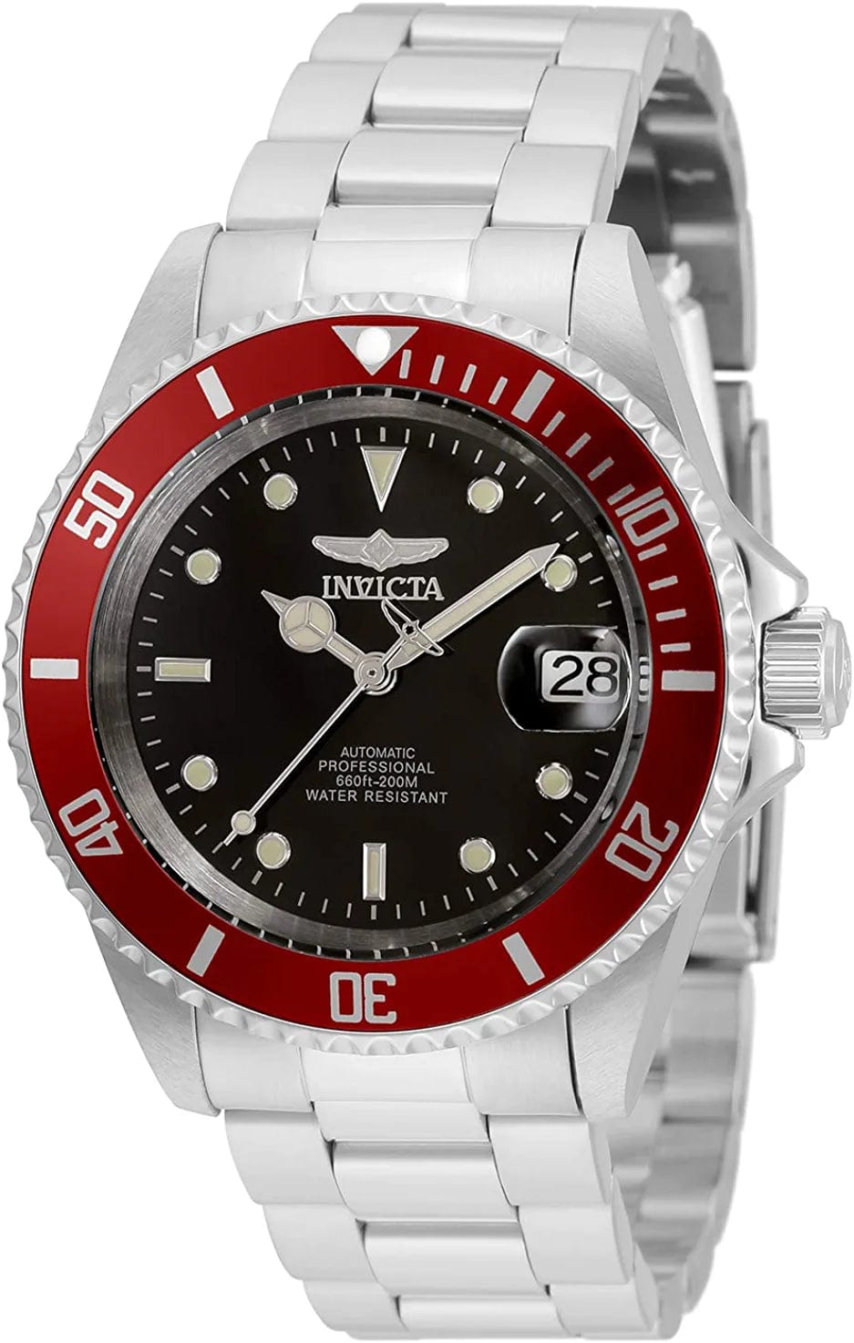 Men'S Pro Diver Collection Coin-Edge Automatic Watch Silver (Model: 35695)