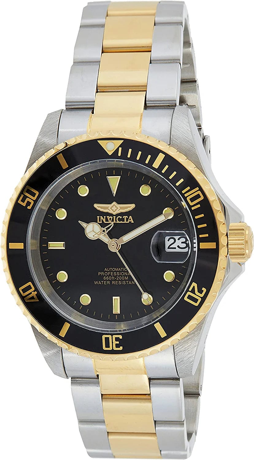 Men'S Pro Diver Collection Coin-Edge Automatic Watch Two Tone/Black