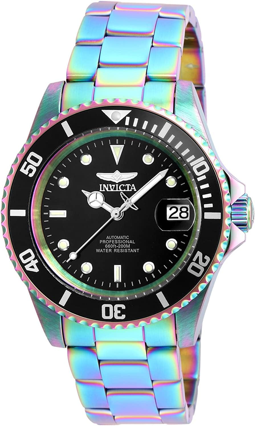 Men'S Pro Diver Collection Coin-Edge Automatic Watch Iridescent
