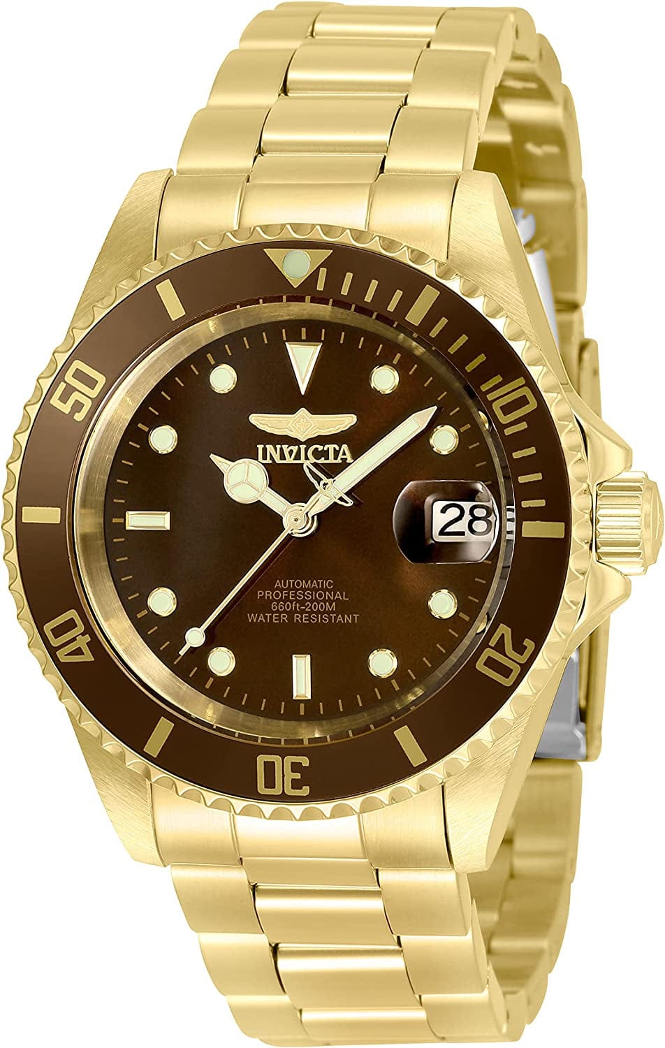Men'S Pro Diver Collection Coin-Edge Automatic Watch Gold (Model: 35697)