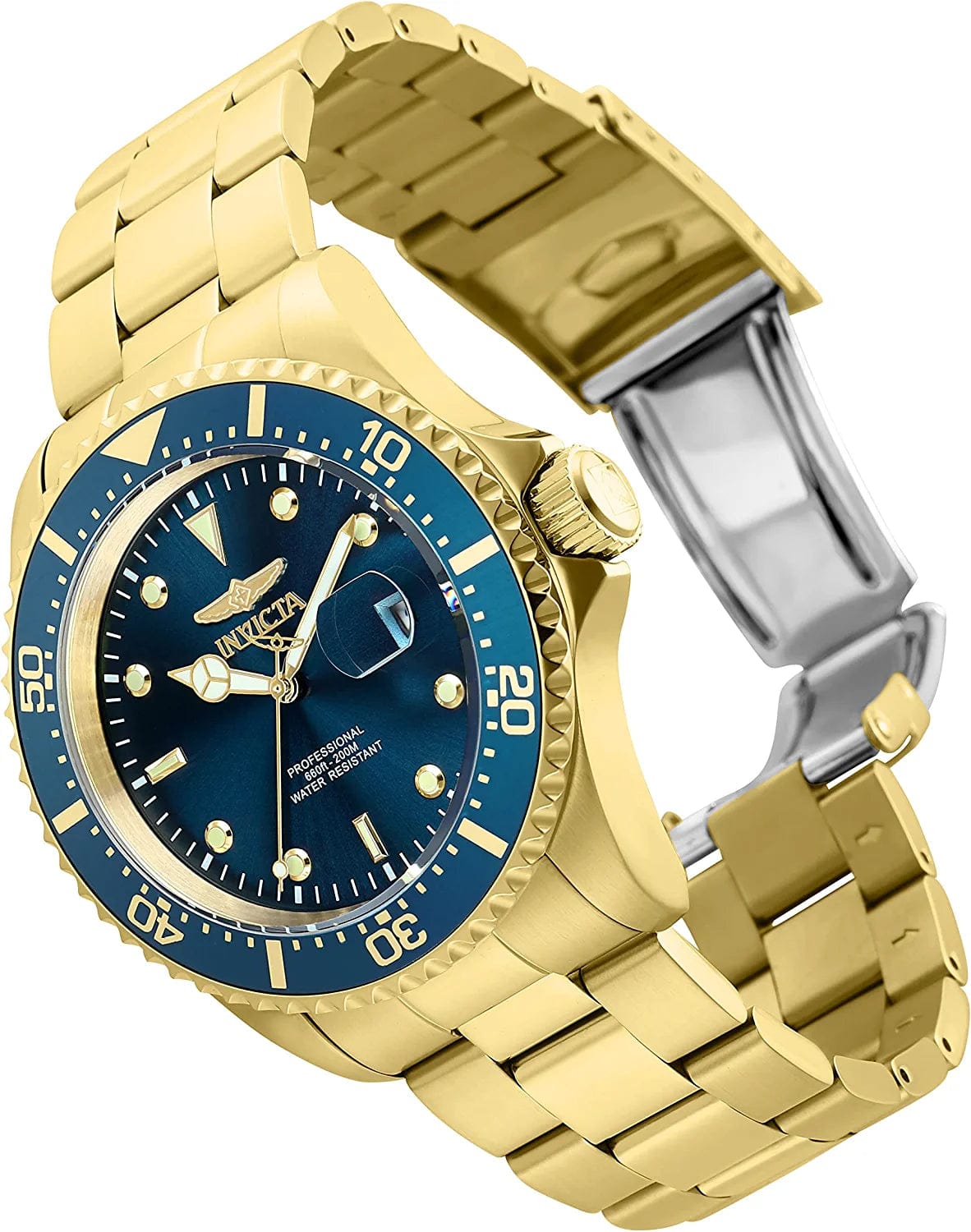 Men'S Pro Diver Quartz Diving Watch with Stainless-Steel Strap, Two Tone, 22 (Model: 23229 23388)