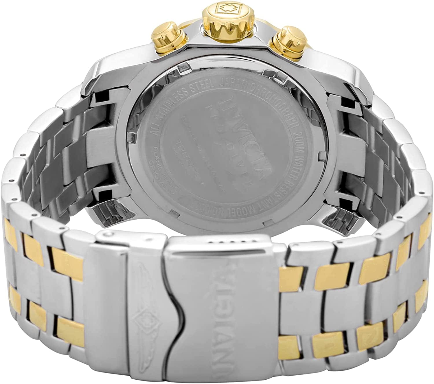 Men'S Pro Diver Scuba 48Mm Two Tone Stainless Steel Chronograph Quartz Watch, Tt/Blue (Model: 0077)