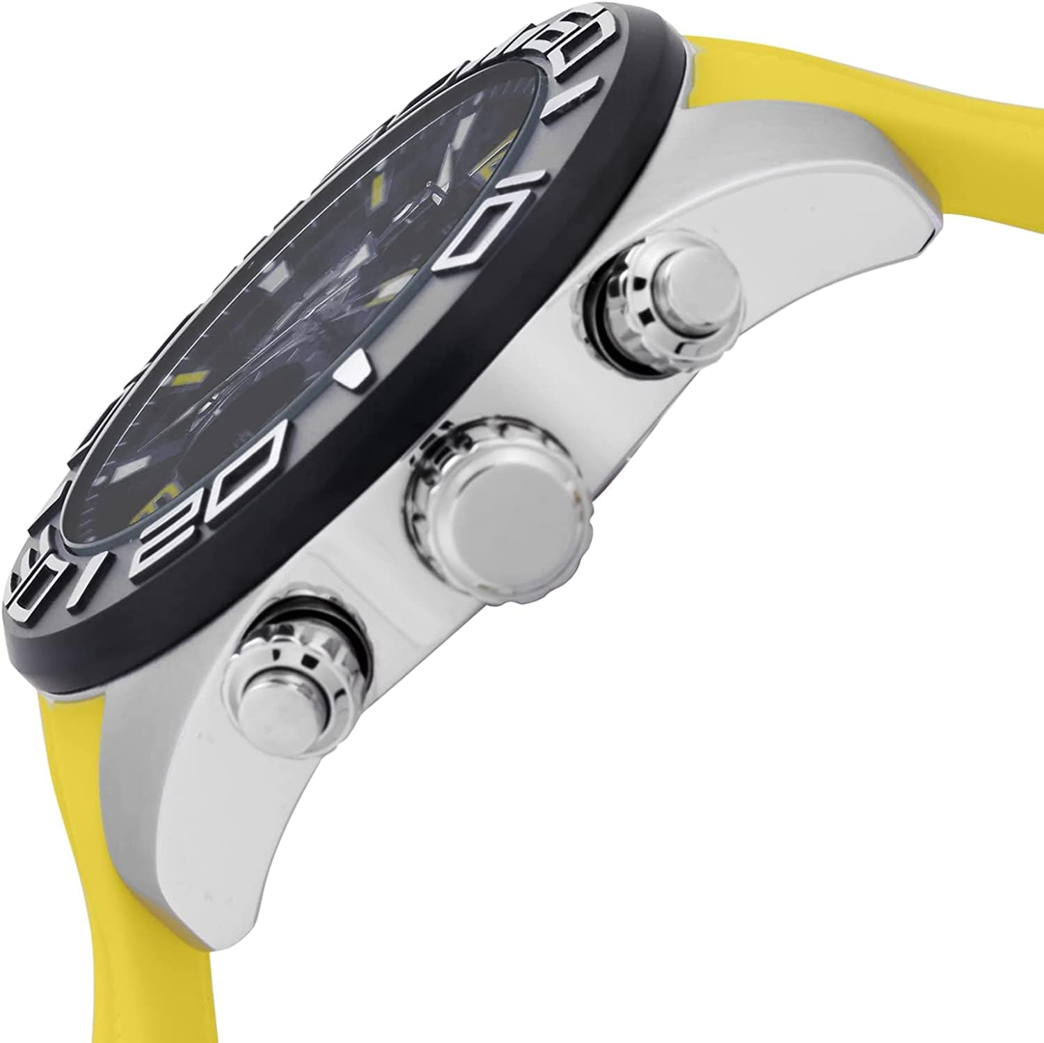 Men'S Pro Diver Stainless Steel Quartz Watch with Silicone Strap, (Model: 22808, 22809)