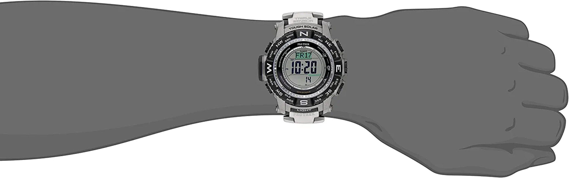 Men'S Pro Trek PRW-3500T-7CR Tough Solar Triple Sensor Digital Sport Watch