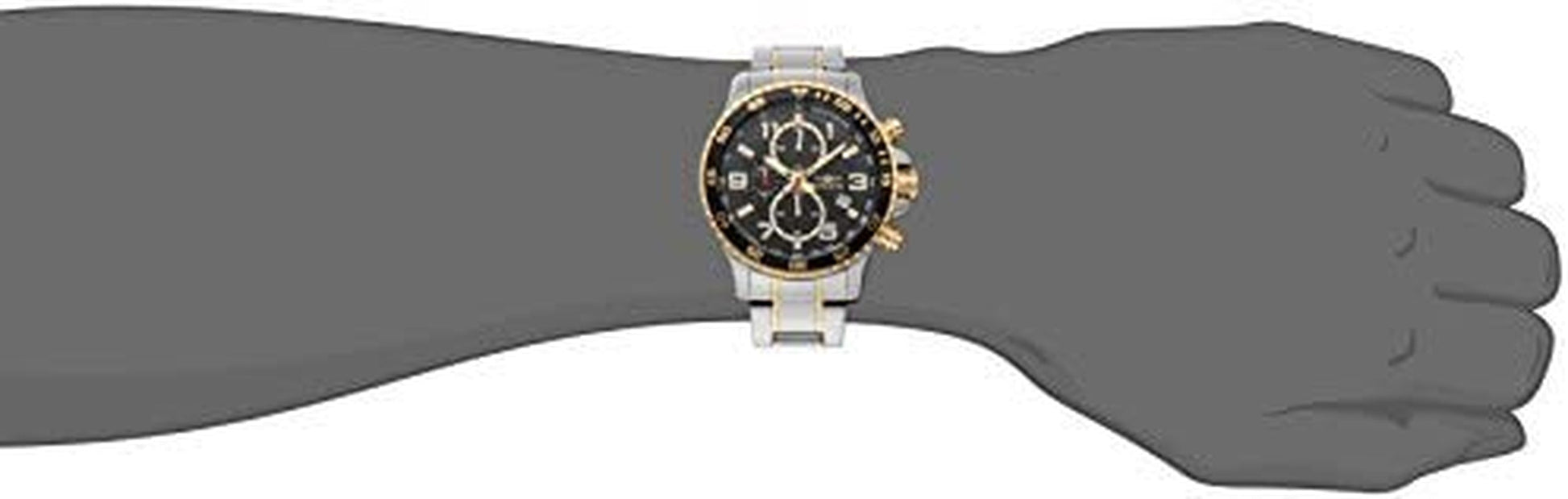 Men'S Specialty Chronograph Textured Dial Stainless Steel Watch