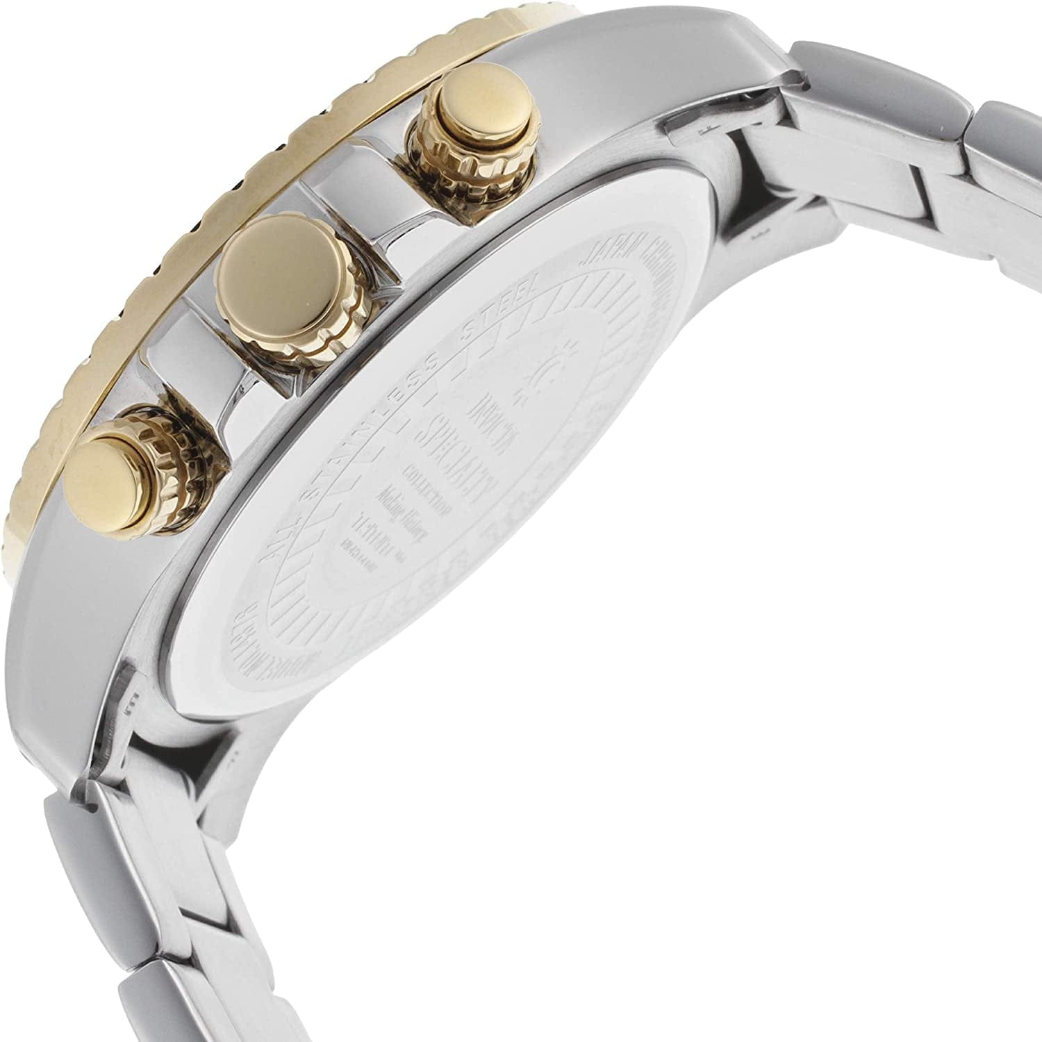 Men'S Specialty Chronograph Textured Dial Stainless Steel Watch