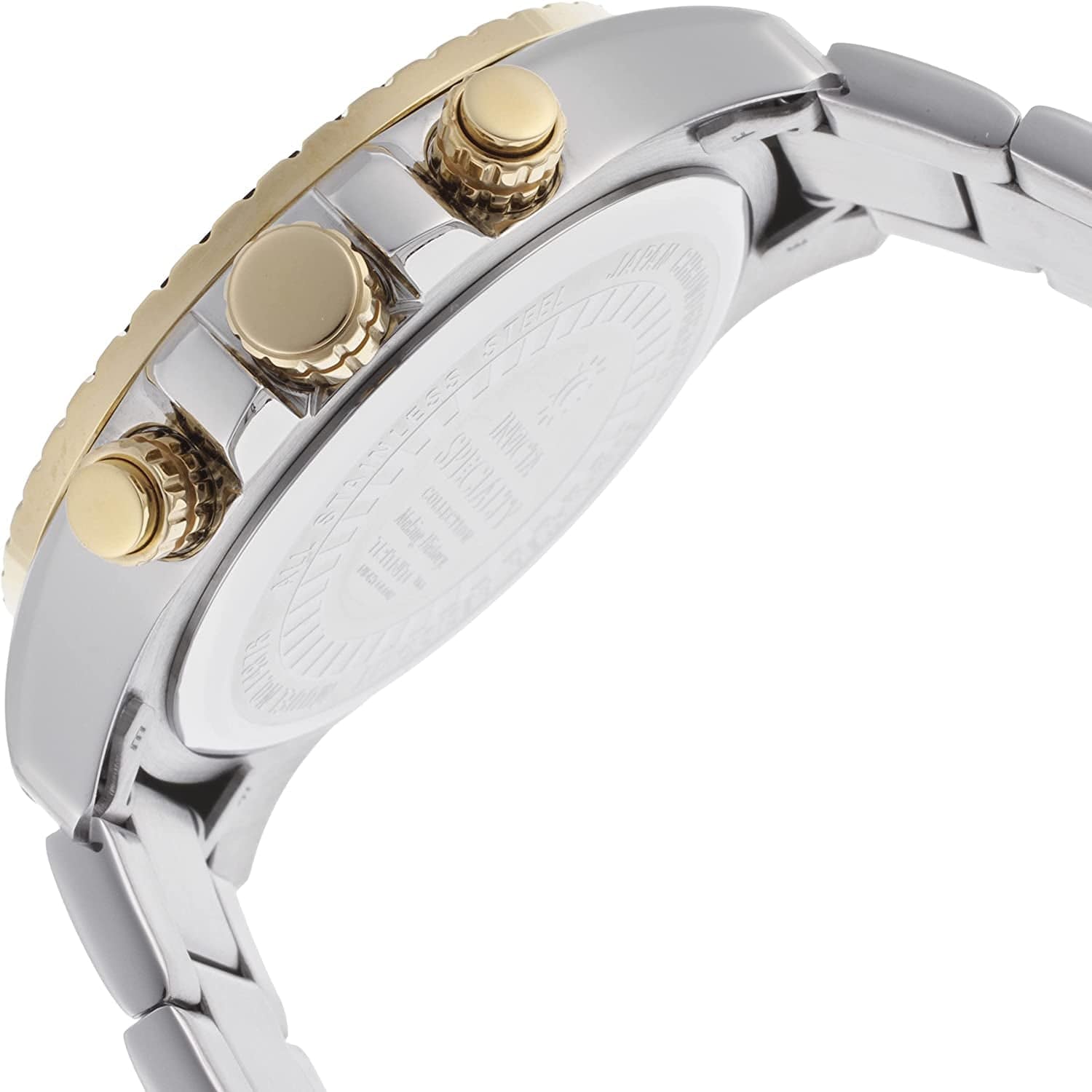 Men'S Specialty Chronograph Textured Dial Stainless Steel Watch