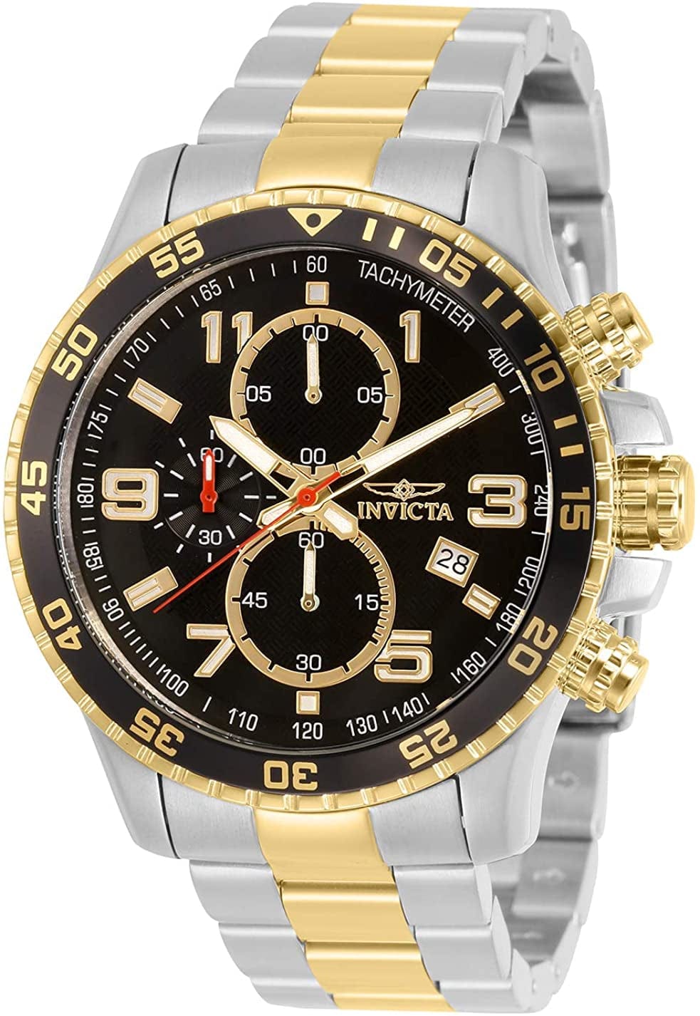 Men'S Specialty Chronograph Textured Dial Stainless Steel Watch Two-Tone / 45mm