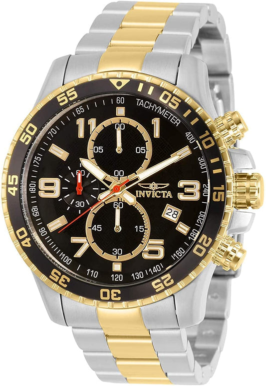 Men'S Specialty Chronograph Textured Dial Stainless Steel Watch Two-Tone / 45mm