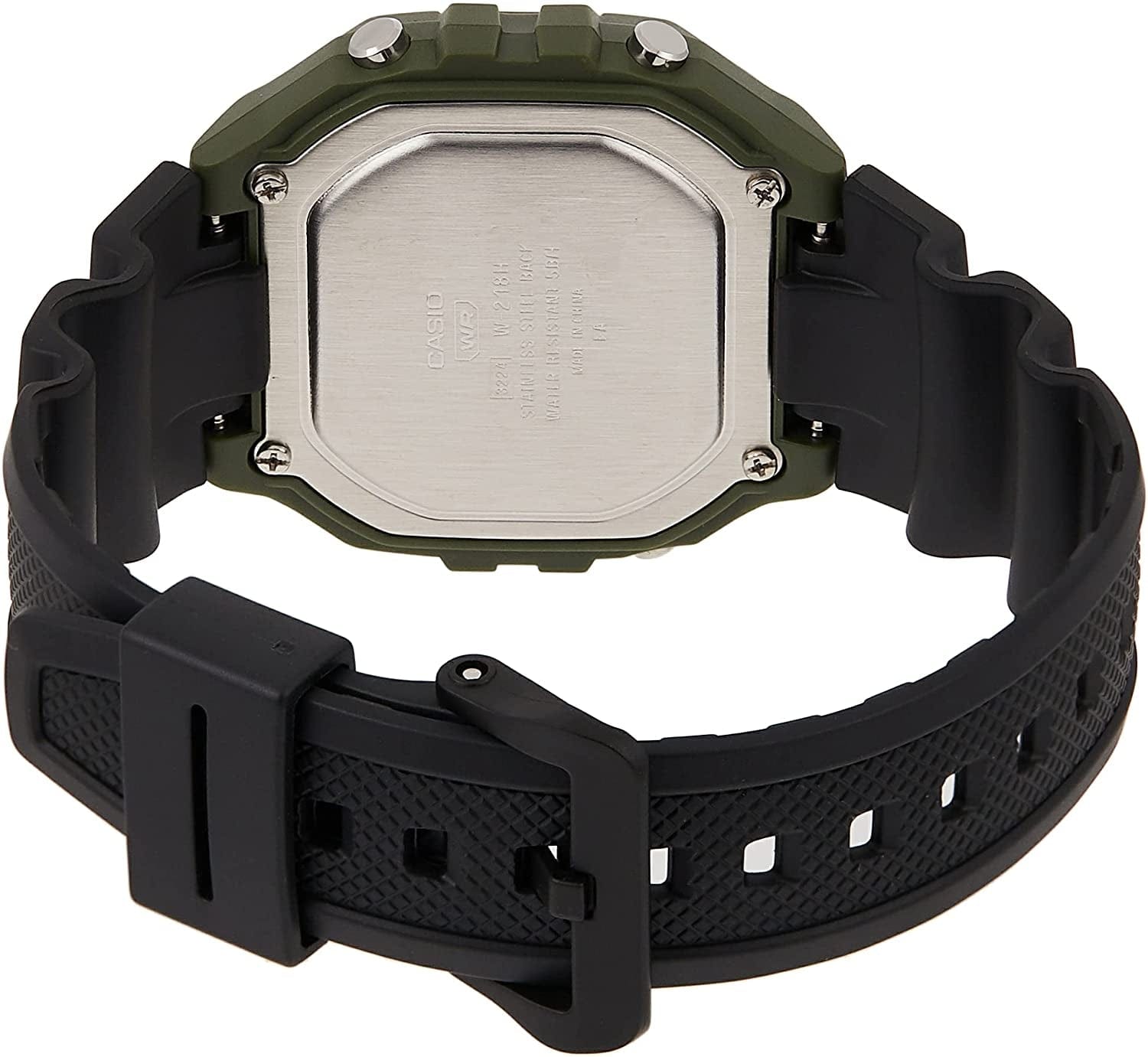 Men'S W-218H-1AVCF Classic Digital Display Quartz Black Watch