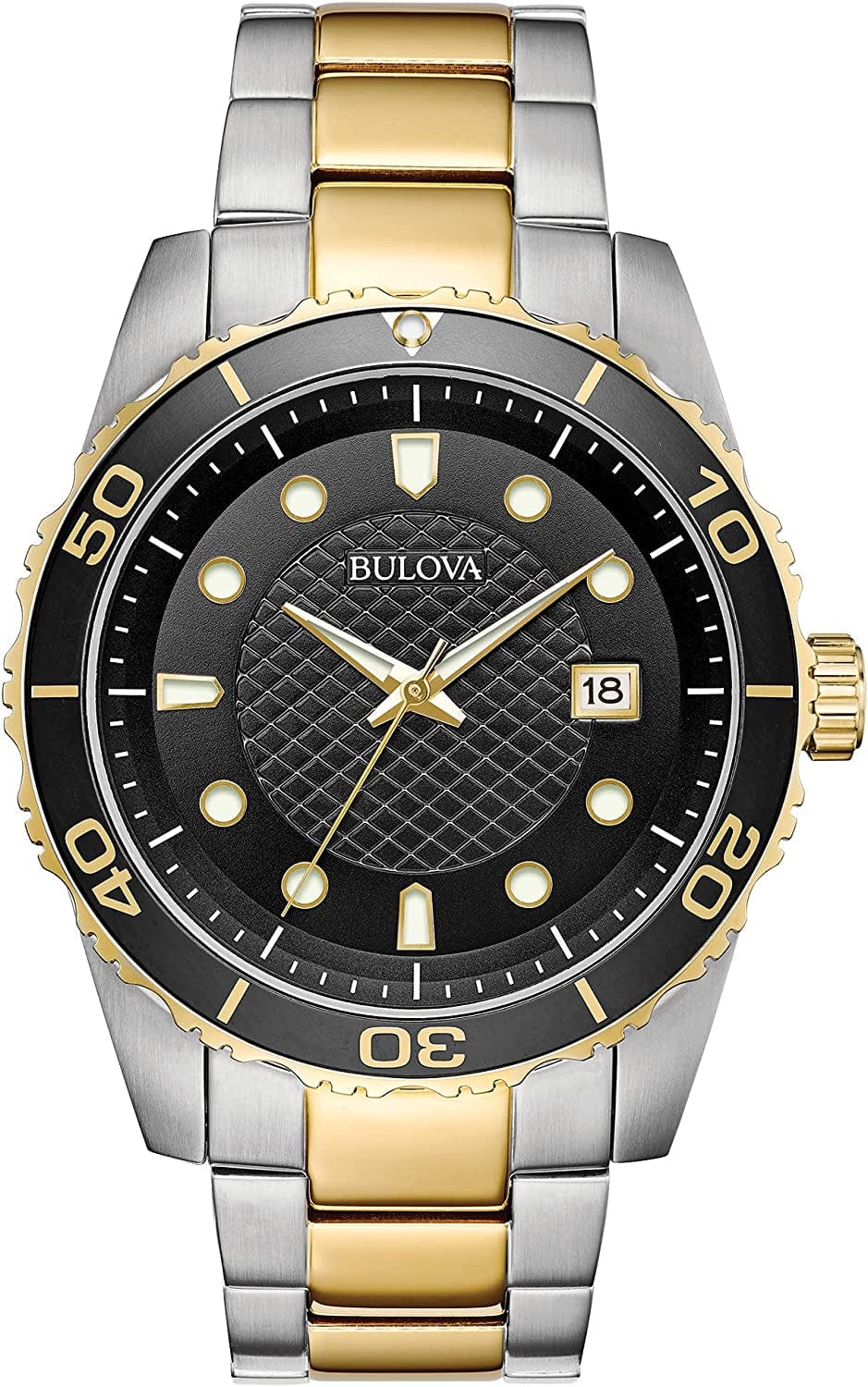 Men'S Watch Two Tone Gold/Black