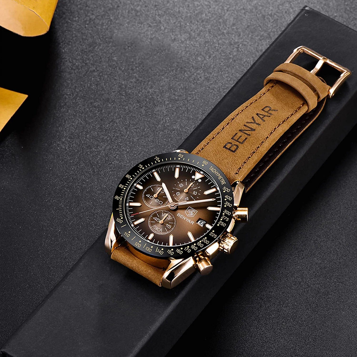 Men’S Watch Analog Waches for Man Business Work Waterproof Chronograph Watches Men Fashion Minimalist Sport Classic Elegant Men'S Wrist Watch with Leather Band Unique Gifts for Men