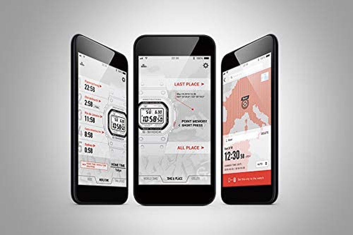 Mens Digital Quartz Watch with Stainless Steel Strap Gmw-B5000Gd-9Er