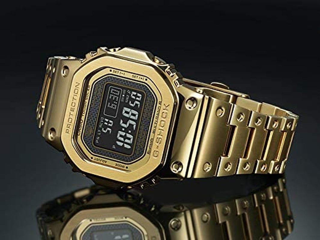 Mens Digital Quartz Watch with Stainless Steel Strap Gmw-B5000Gd-9Er
