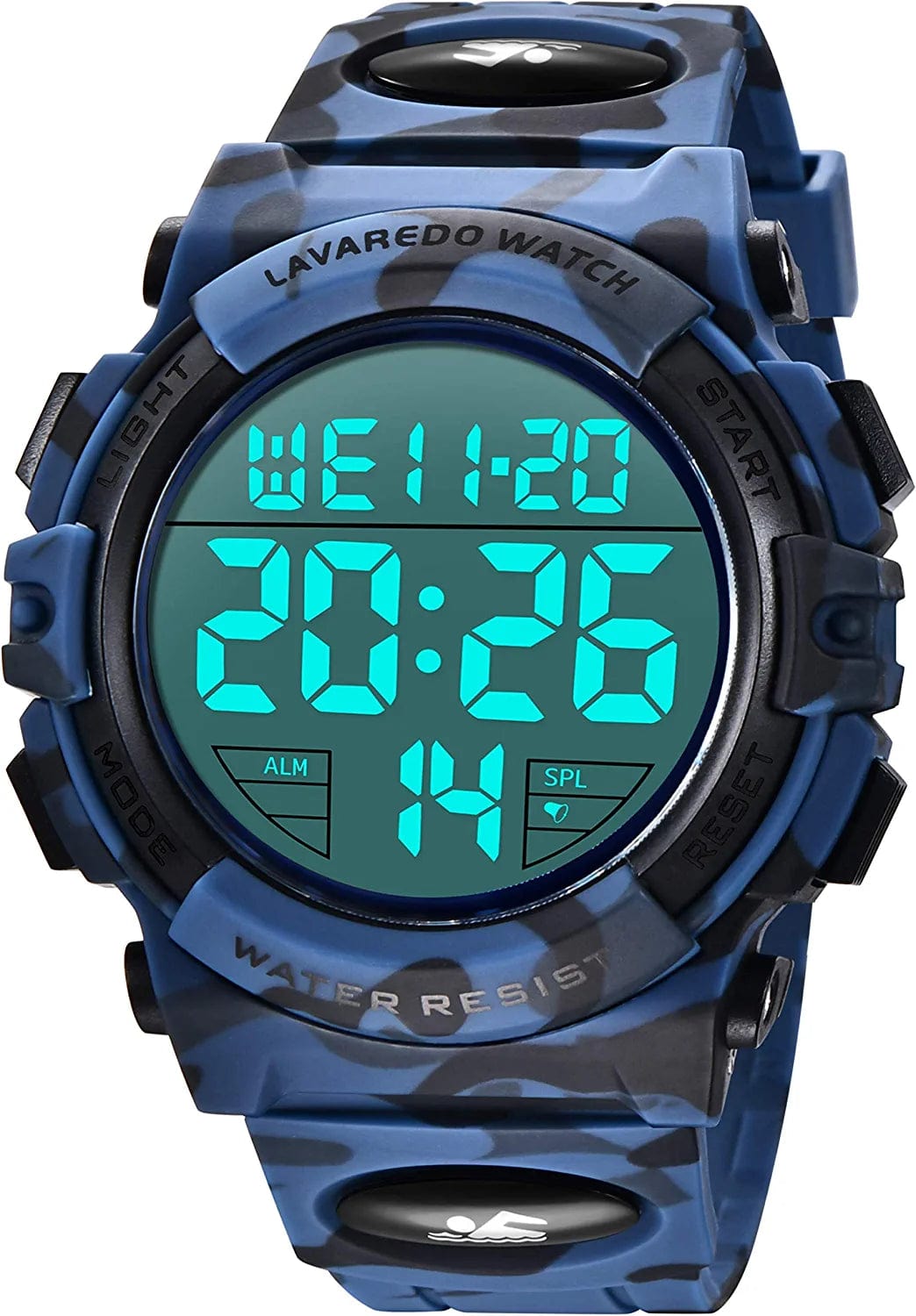 Mens Digital Watch - Sports Military Watches Waterproof Outdoor Chronograph Military Wrist Watches for Men with LED Back Ligh/Alarm/Date 07-ArmyDarkBlue
