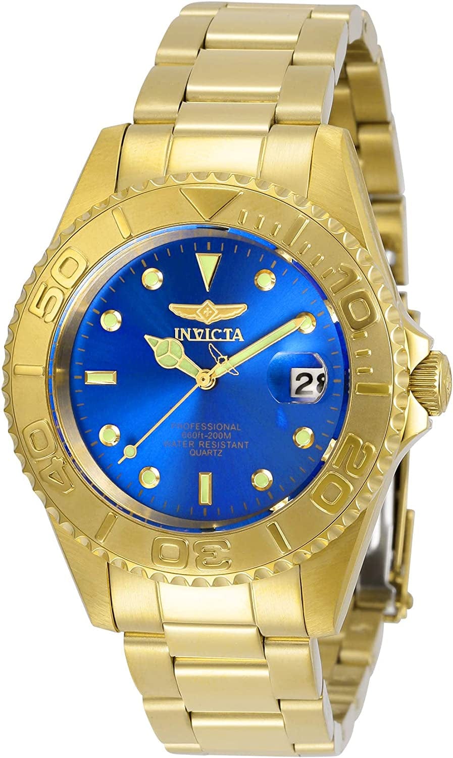 Mens Pro Diver Quartz Watch, Gold, 29940