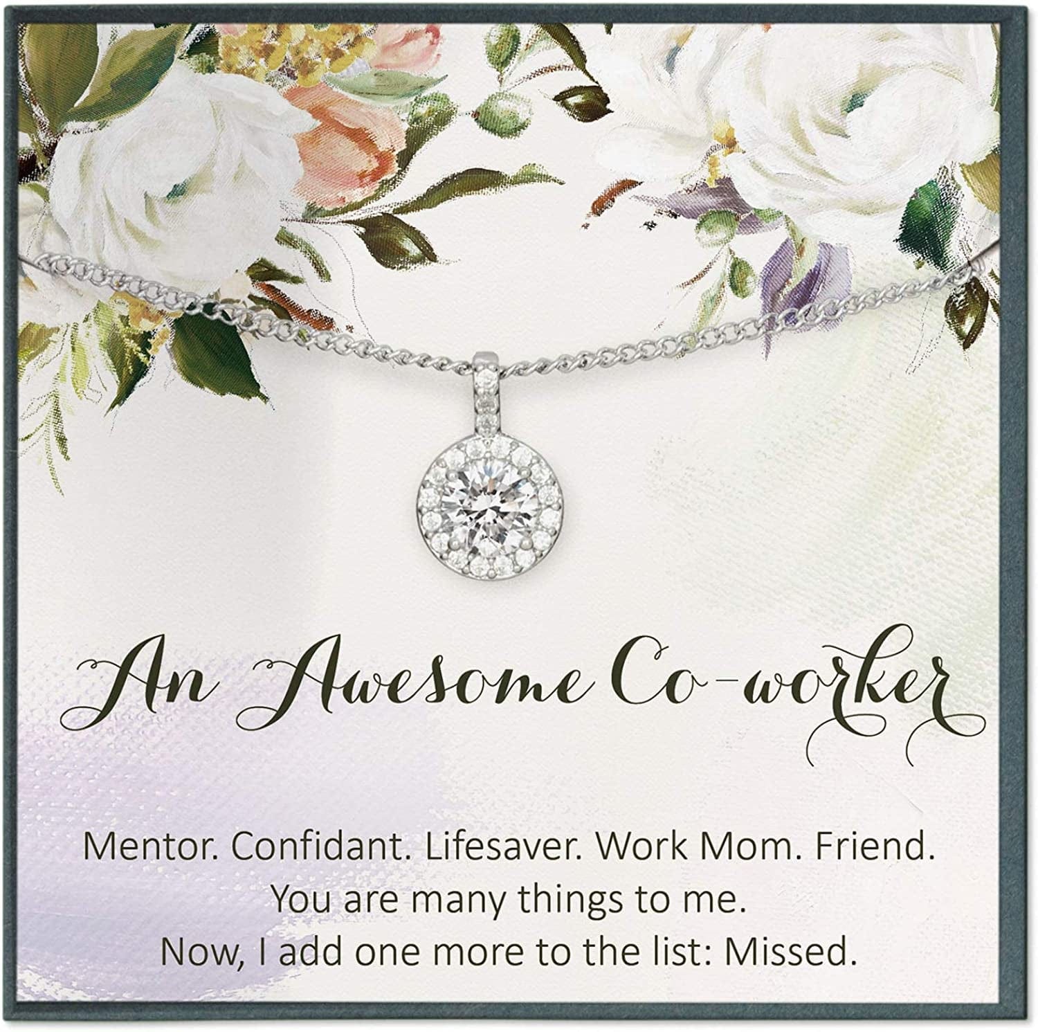 Mentor Gifts for Boss Gifts for Coworker Gifts for Retirement Gifts for Boss Leaving Gift for Coworker Going Away Gift Goodbye Coworker (CZ Diamond)