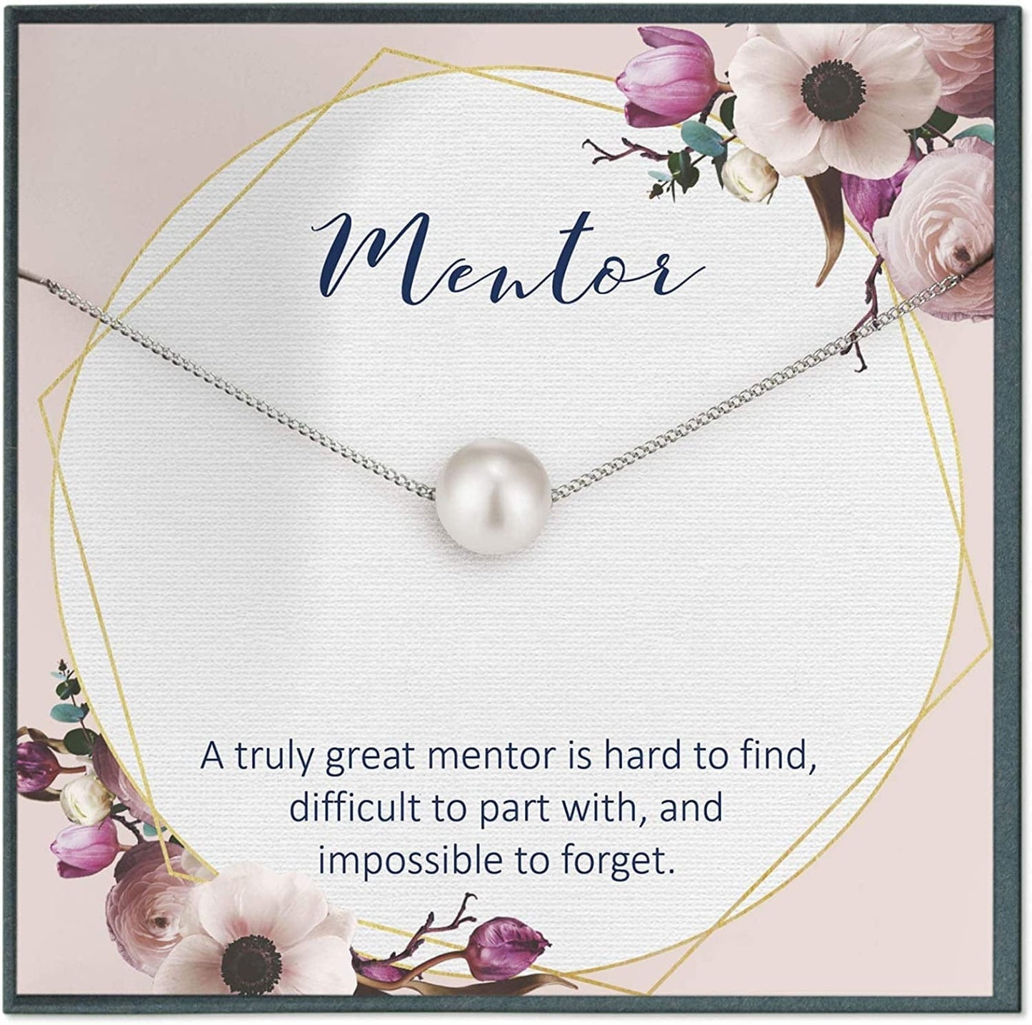 Mentor Gifts for Boss Gifts for Coworker Gifts for Retirement Gifts for Boss Leaving Gift for Coworker Going Away Gift Mentor (Swarovski Pearl)
