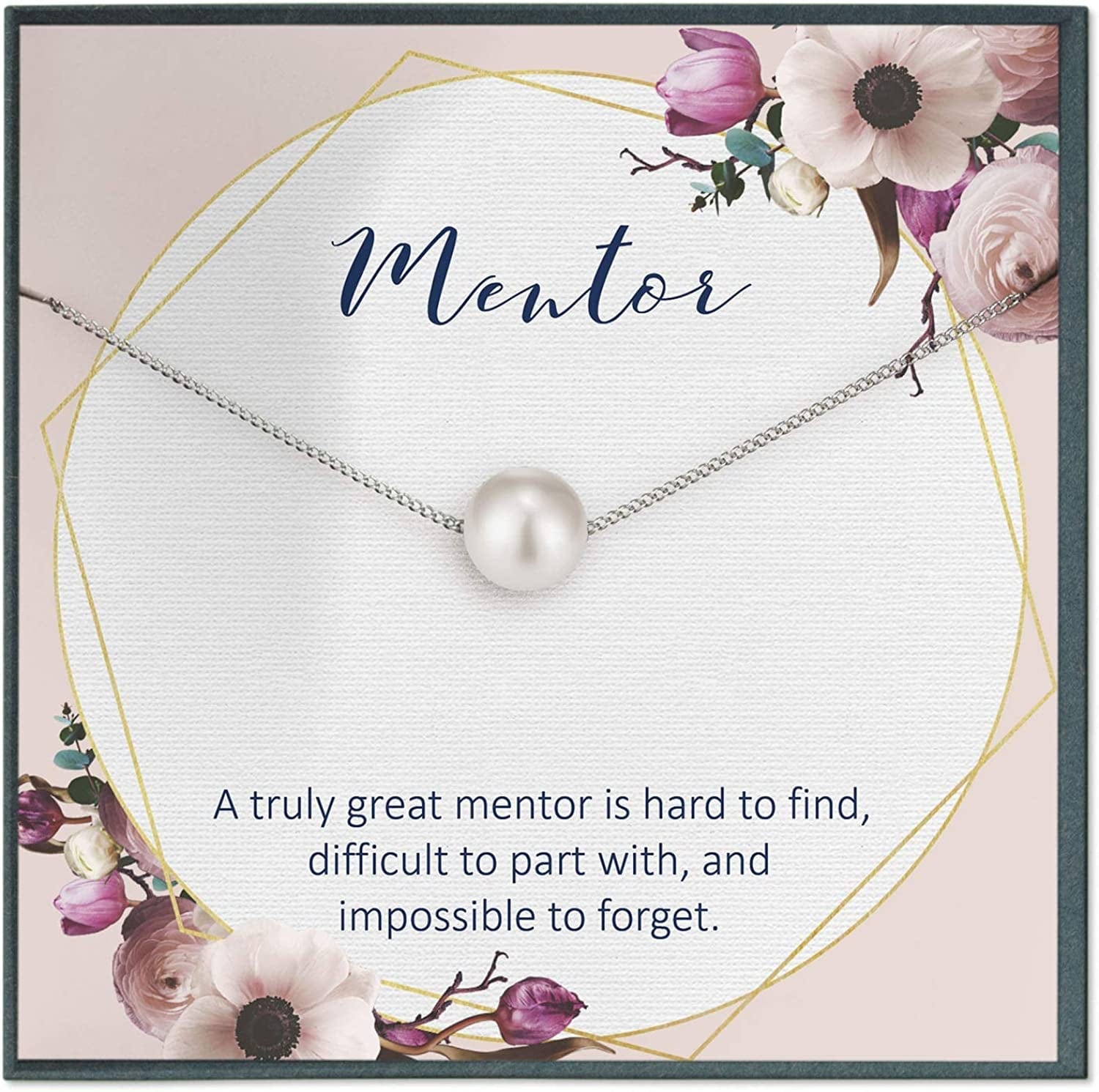 Mentor Gifts for Boss Gifts for Coworker Gifts for Retirement Gifts for Boss Leaving Gift for Coworker Going Away Gift Mentor (Swarovski Pearl)