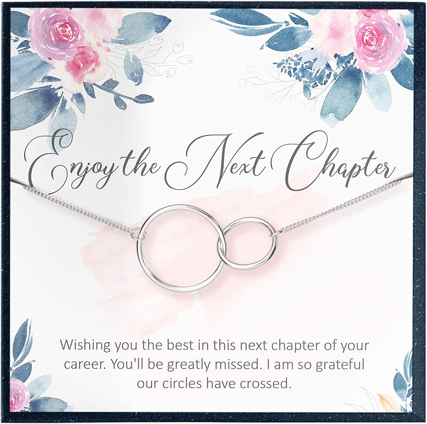 Mentor Gifts for Boss Gifts for Coworker Gifts for Retirement Gifts for Boss Leaving Gift for Coworker Going Away Gift Enjoy Next Chapter (Silver Circles)