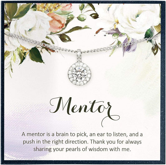 Mentor Gifts for Boss Gifts for Coworker Gifts for Retirement Gifts for Boss Leaving Gift for Coworker Going Away Gift Mentor (CZ Diamond)