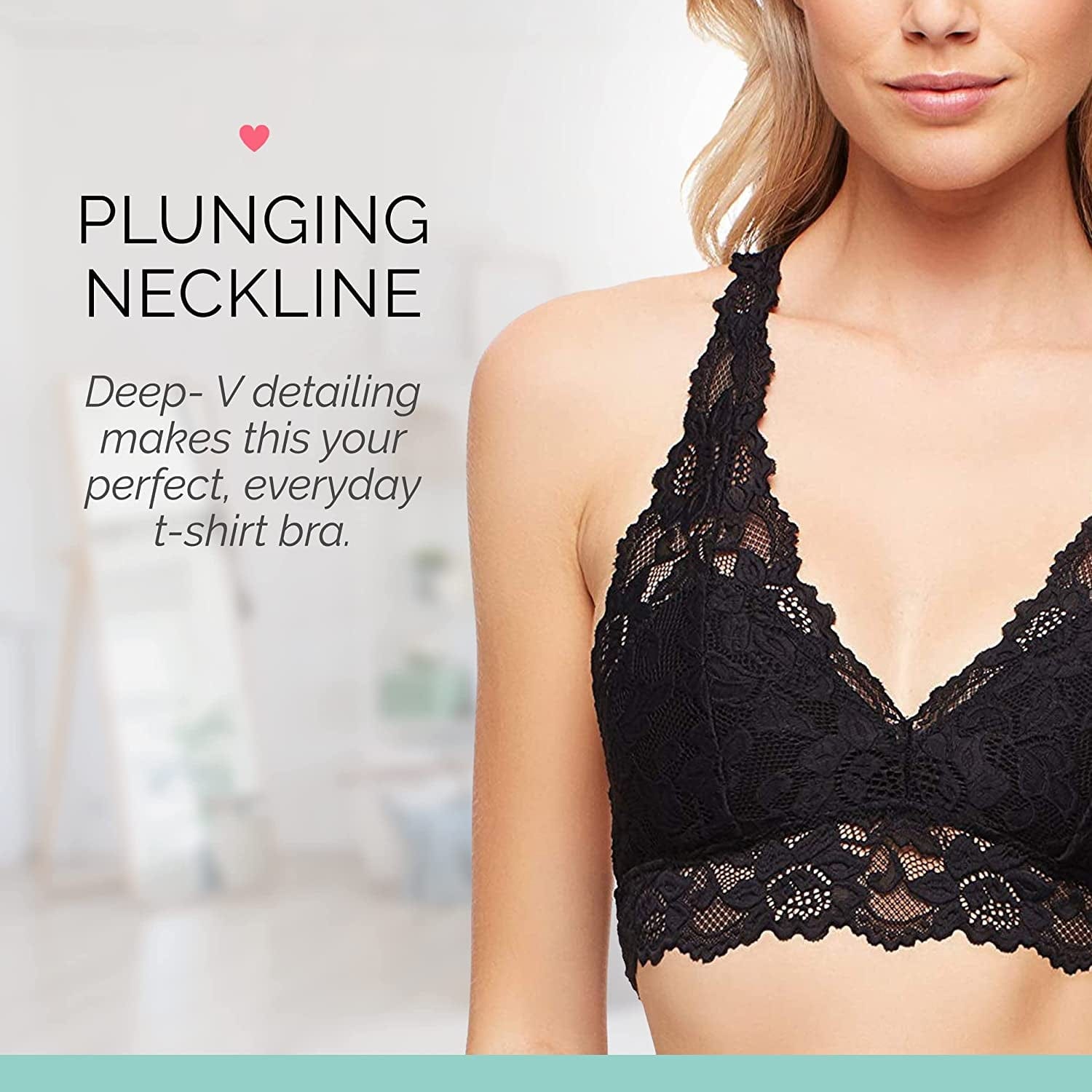 Mia Lace Bralette for Women, Unpadded and Unlined Wireless Bra, Perfect Racerback Everyday Lingerie