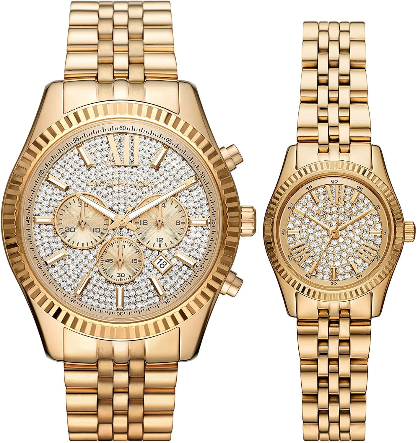 Michael Kors Lexington Chronograph Stainless Steel Watch Gold
