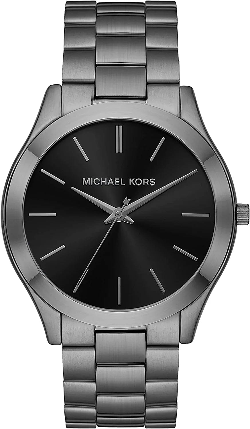 Michael Kors Men'S Slim Runway Stainless Steel Quartz Watch Gunmetal Gift Set