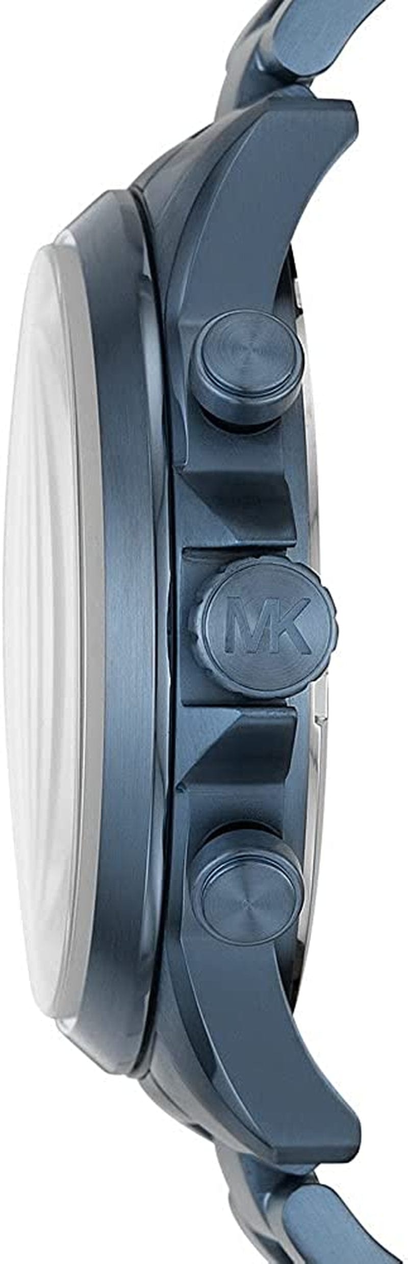Michael Kors Men'S Watch Brecken, 45Mm Case Size, Chronograph Movement, Stainless Steel Strap, Blue, MK8829-AMZUK