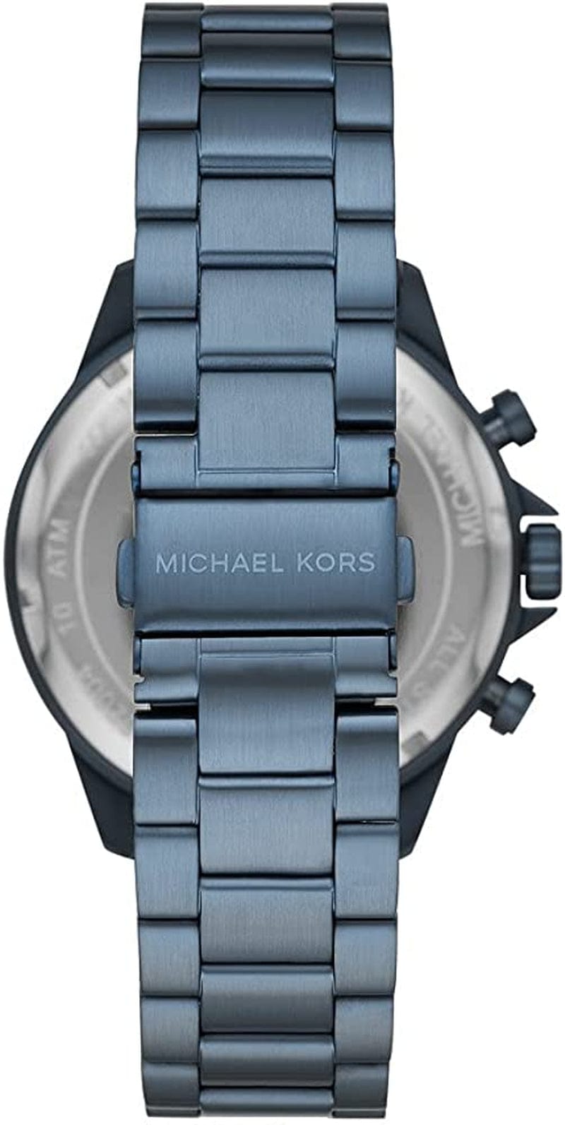 Michael Kors Men'S Watch Brecken, 45Mm Case Size, Chronograph Movement, Stainless Steel Strap, Blue, MK8829-AMZUK