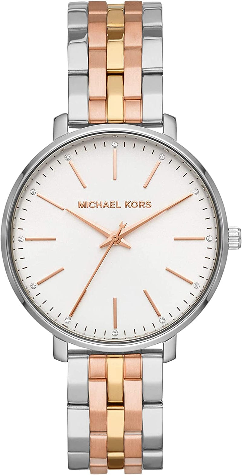 Michael Kors Pyper Three-Hand Stainless Steel Watch Two Tone- RG/SLV/38mm