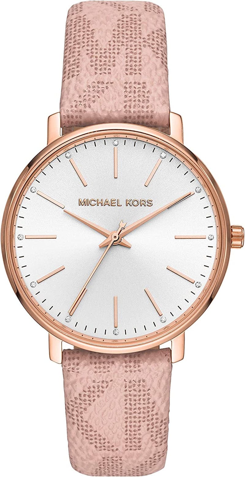 Michael Kors Pyper Three-Hand Stainless Steel Watch Pink