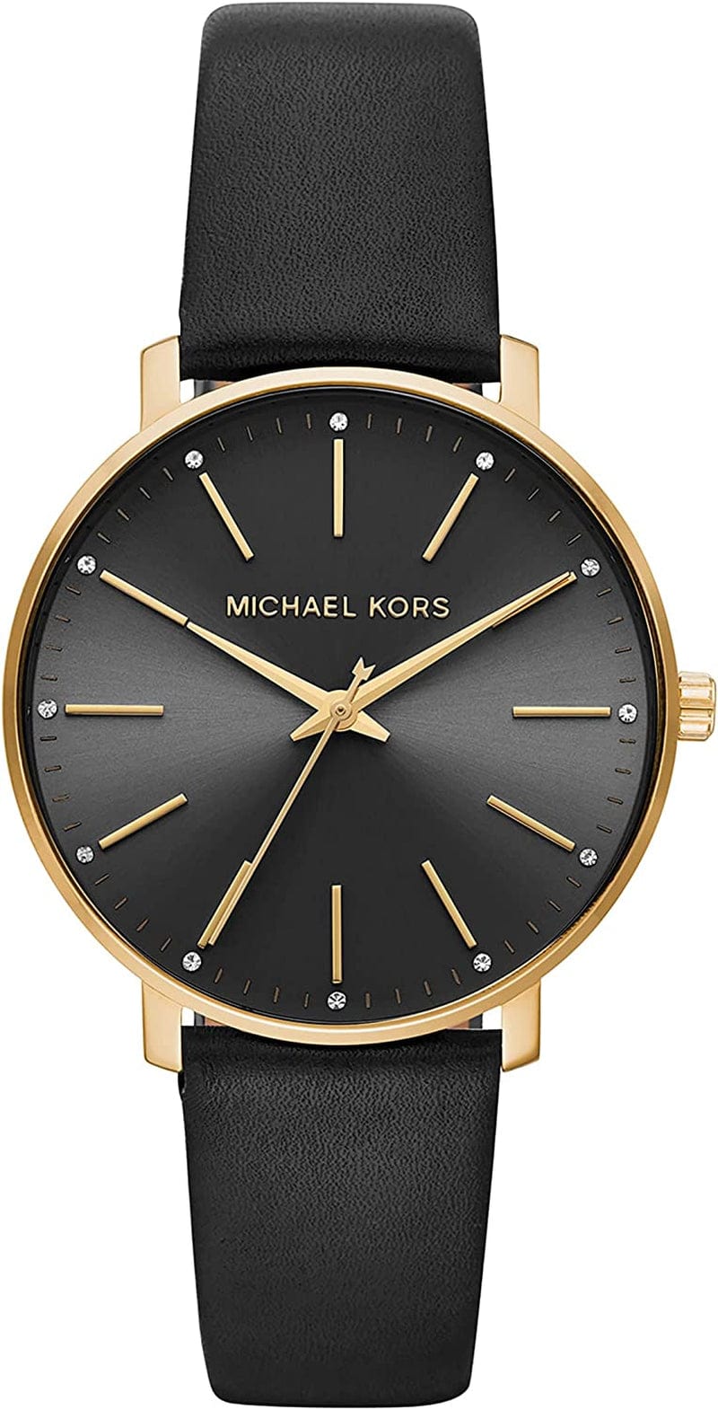 Michael Kors Pyper Three-Hand Stainless Steel Watch Gold & Black/38mm