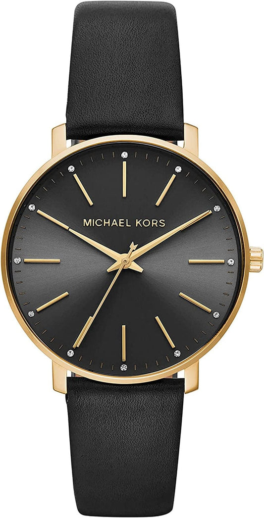 Michael Kors Pyper Three-Hand Stainless Steel Watch Gold & Black/38mm