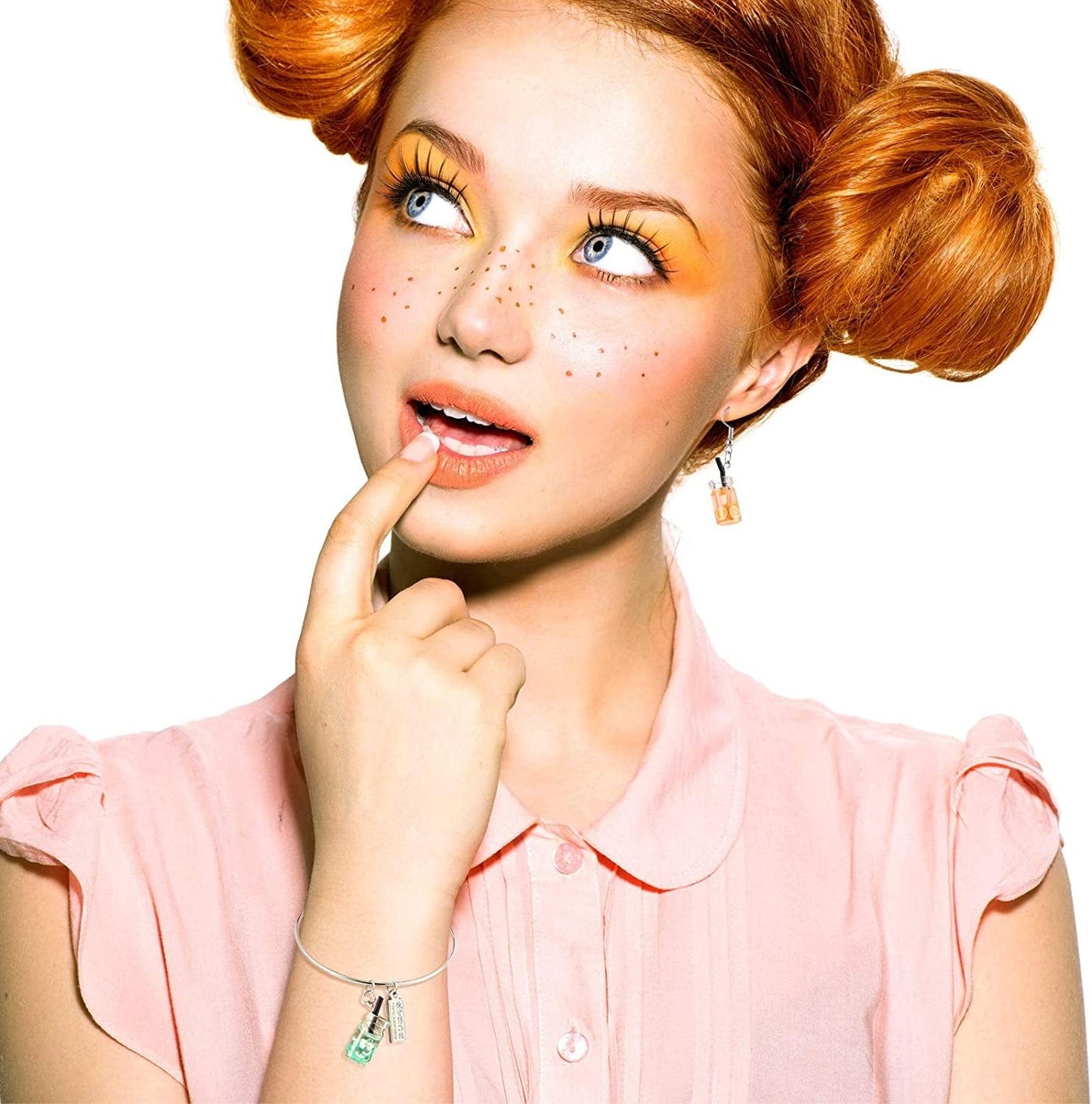 Milk Tea Charms Fruit Tea Charm Pendant Boba Fruit Tea Charms Dangle Earring Necklace Pendants for DIY Jewelry Making 48