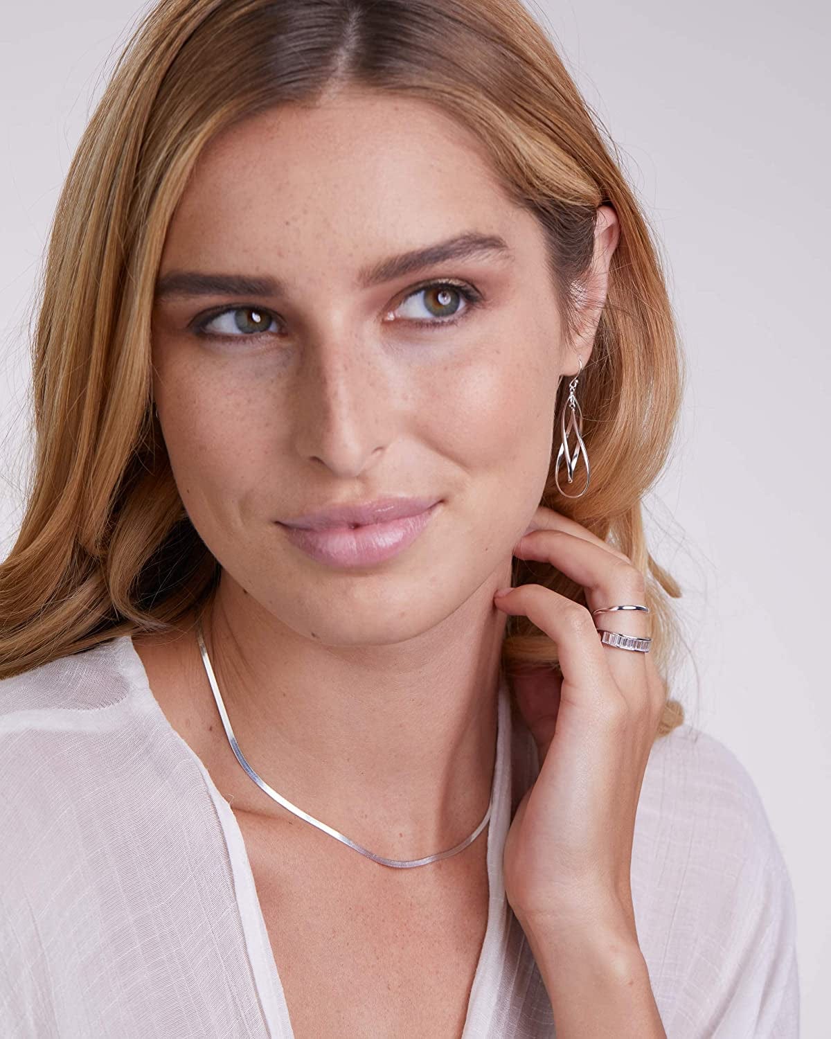 MILLA Teardrop Earrings - Designer Silver Statement Earrings or Gold Dangle Earrings for Women Trendy Upscale Dangly Earrings