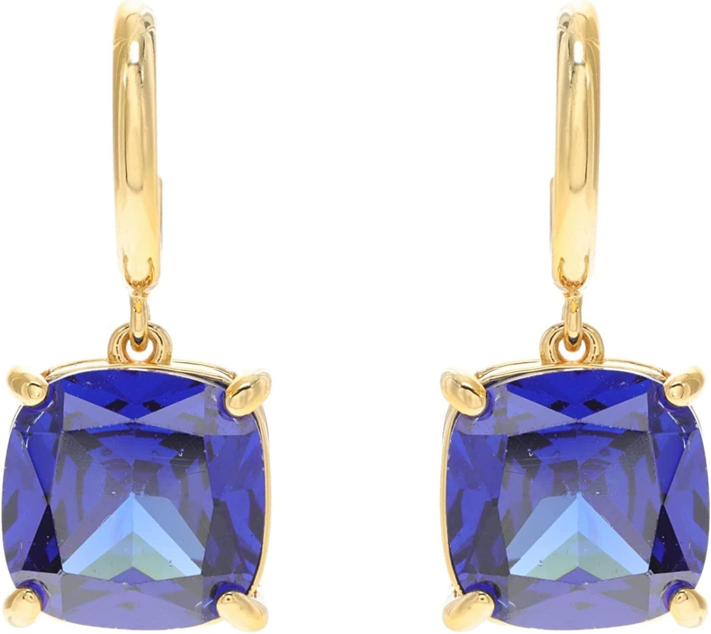 Mini Small Square Huggies Earrings Sapphire / One Size