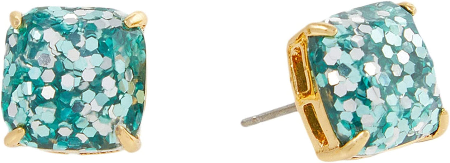 Mini Small Square Studs Earrings Turquoise / One Size