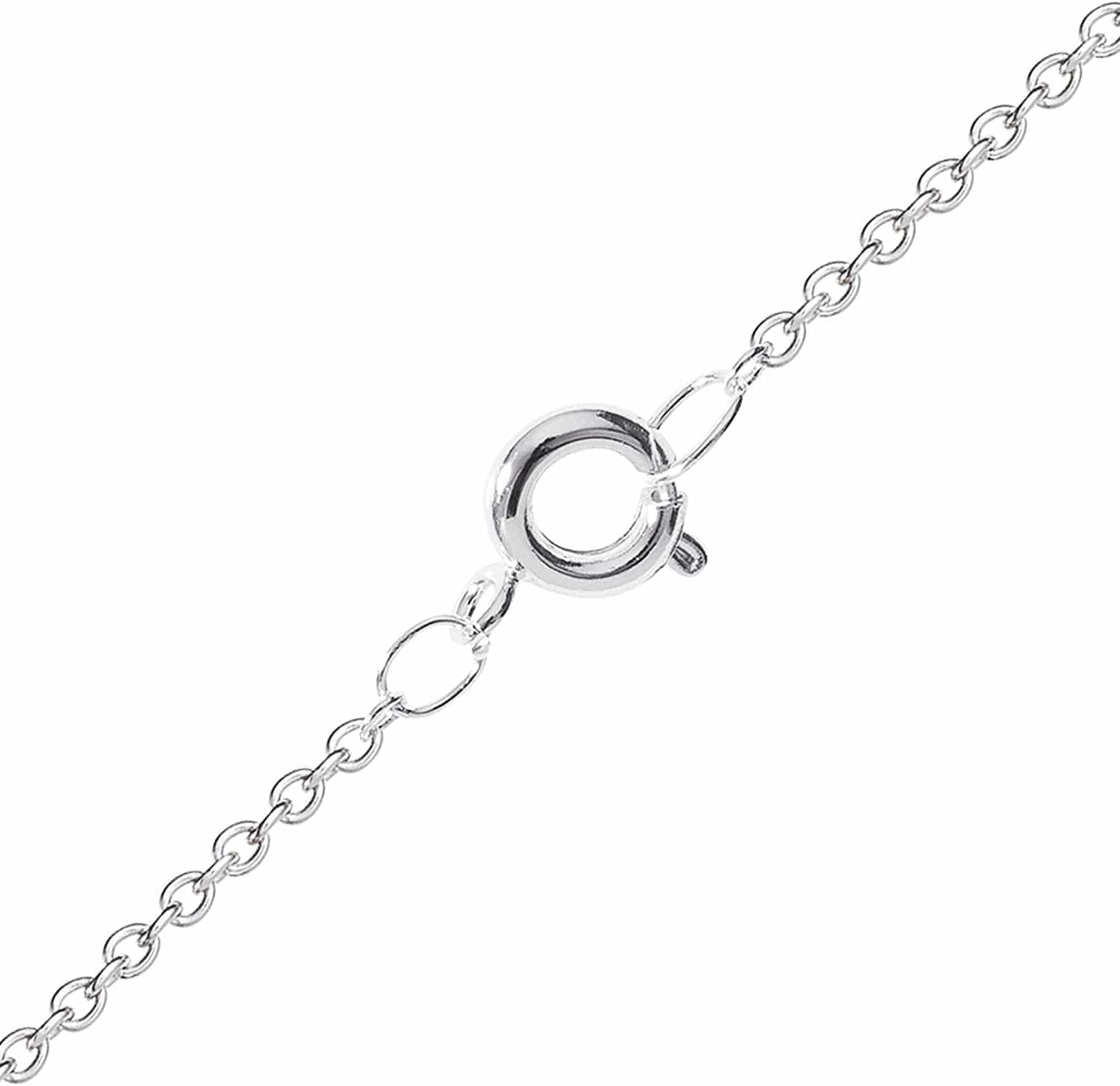 Minnie Mouse Crystal Birthstone Jewelry, Birth Month Pendant Necklace, Silver Plated