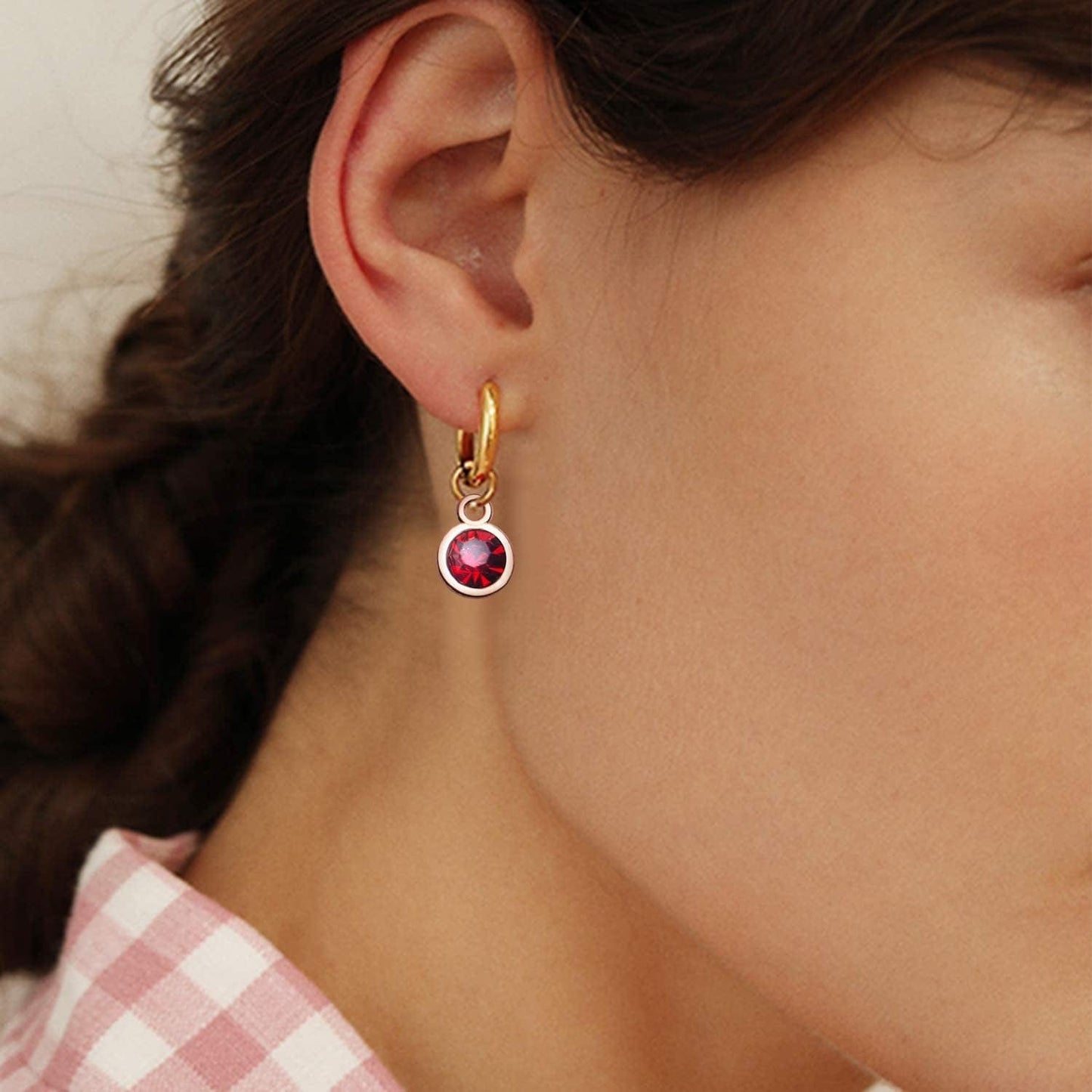 Mixed Crystal Charms,24Pcs 10X7Mm Faceted Crystal Pendant Charms round 12 Colors Rhinestone Birthstone Bead Pendants Bulk for Jewelry Making Necklace Earrings DIY