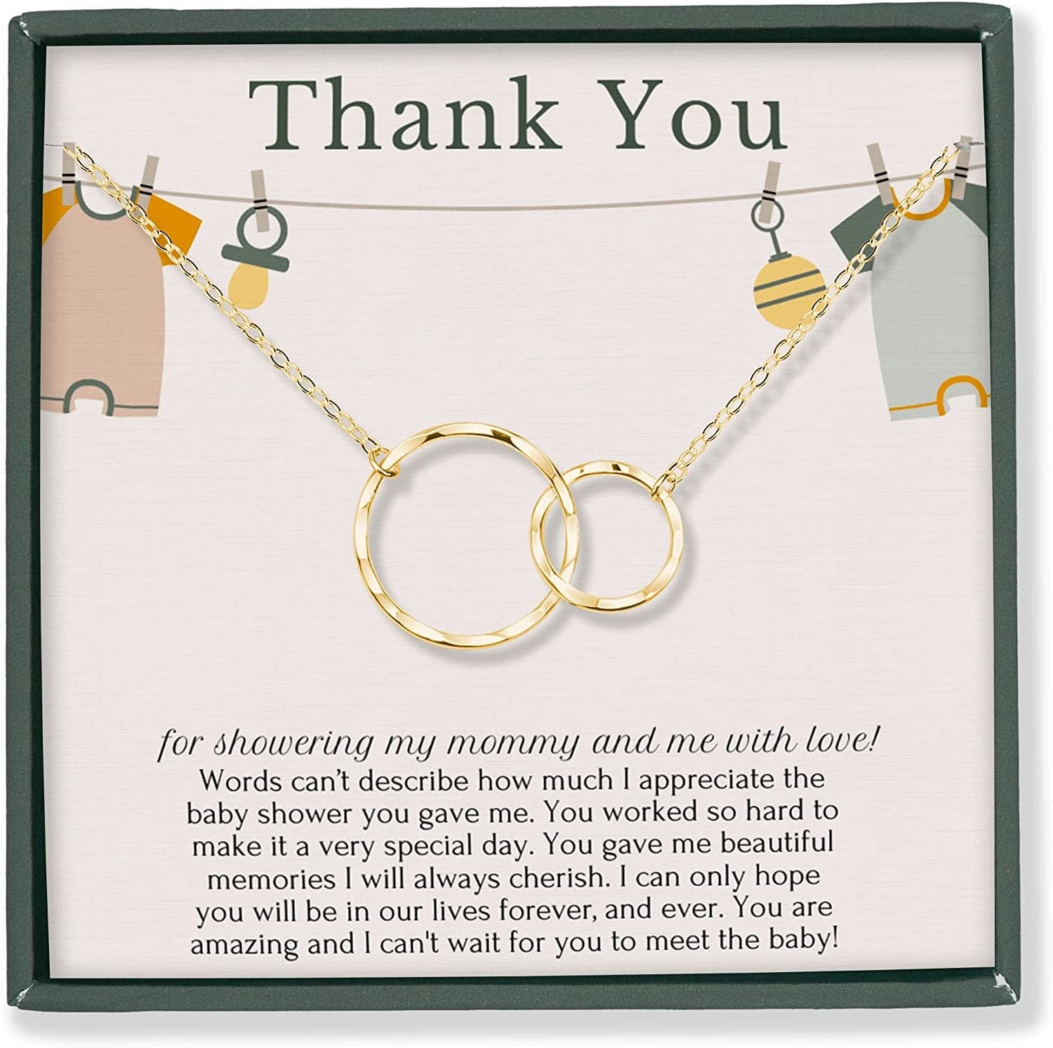 Mom to Be Gift Necklace - First Time Mom Gift for Expecting Mother - Pregnancy Gifts for First Time Moms - New Mom Jewelry - New Mom Gifts for Women - Pregnant Mom Gifts 14K GOLD VERMEIL / BABY SHOWER THANK YOU GIFT (BA8)