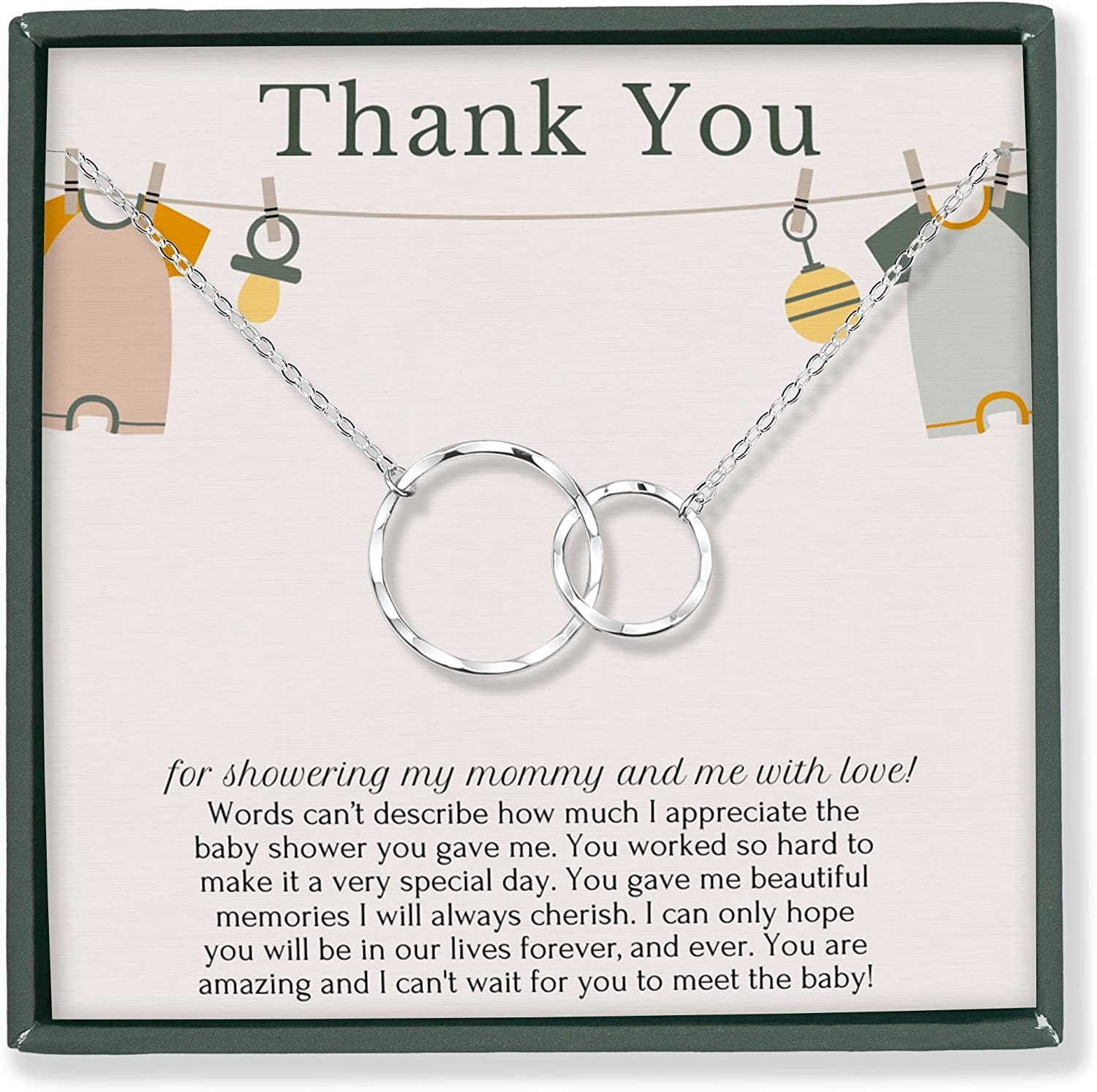 Mom to Be Gift Necklace - First Time Mom Gift for Expecting Mother - Pregnancy Gifts for First Time Moms - New Mom Jewelry - New Mom Gifts for Women - Pregnant Mom Gifts STERLING SILVER / BABY SHOWER THANK YOU GIFT (BA8)