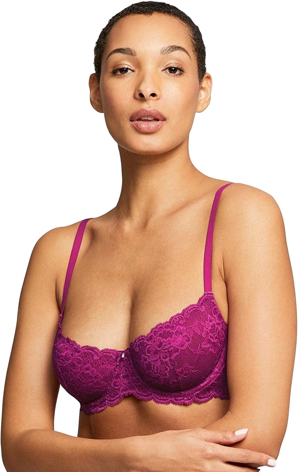 Montelle Women'S Flirt Demi Lace Bra Dark Orchid / 34B