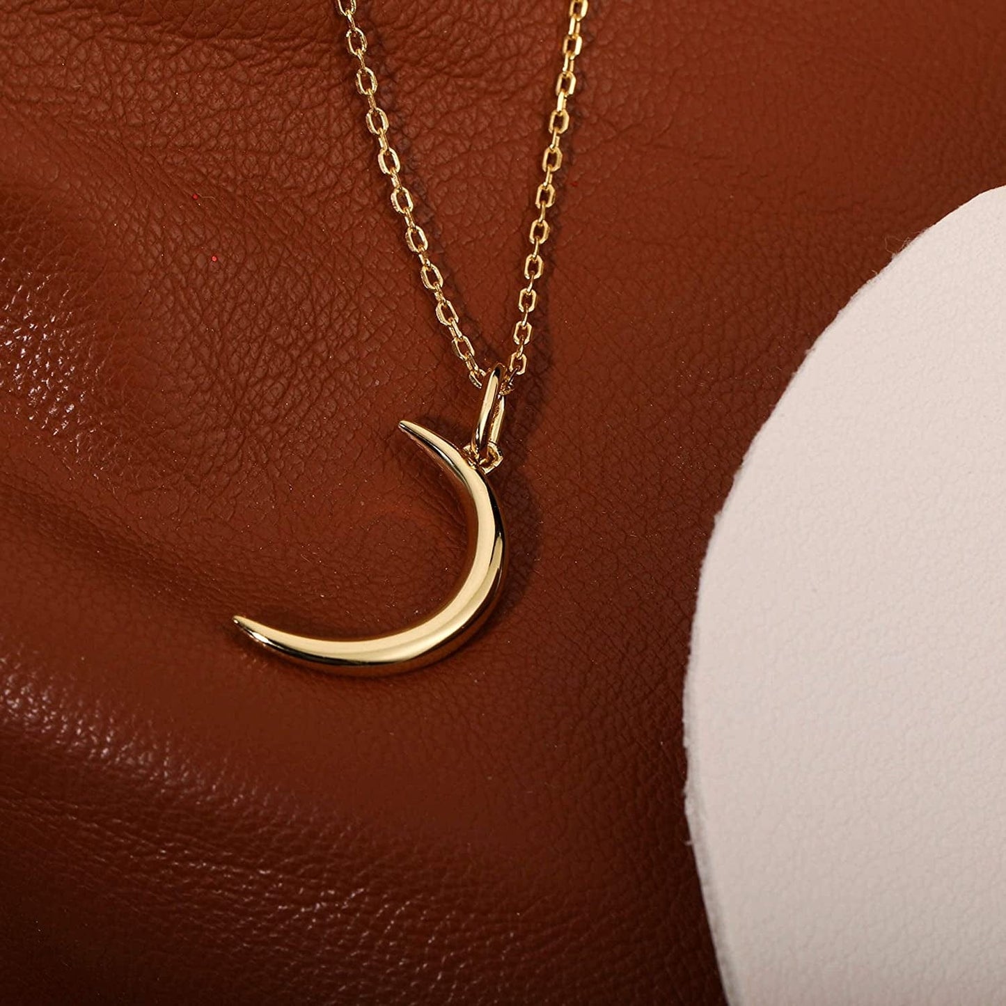 Moon Necklace Dainty Moon Necklaces for Women Sterling Silver Necklace