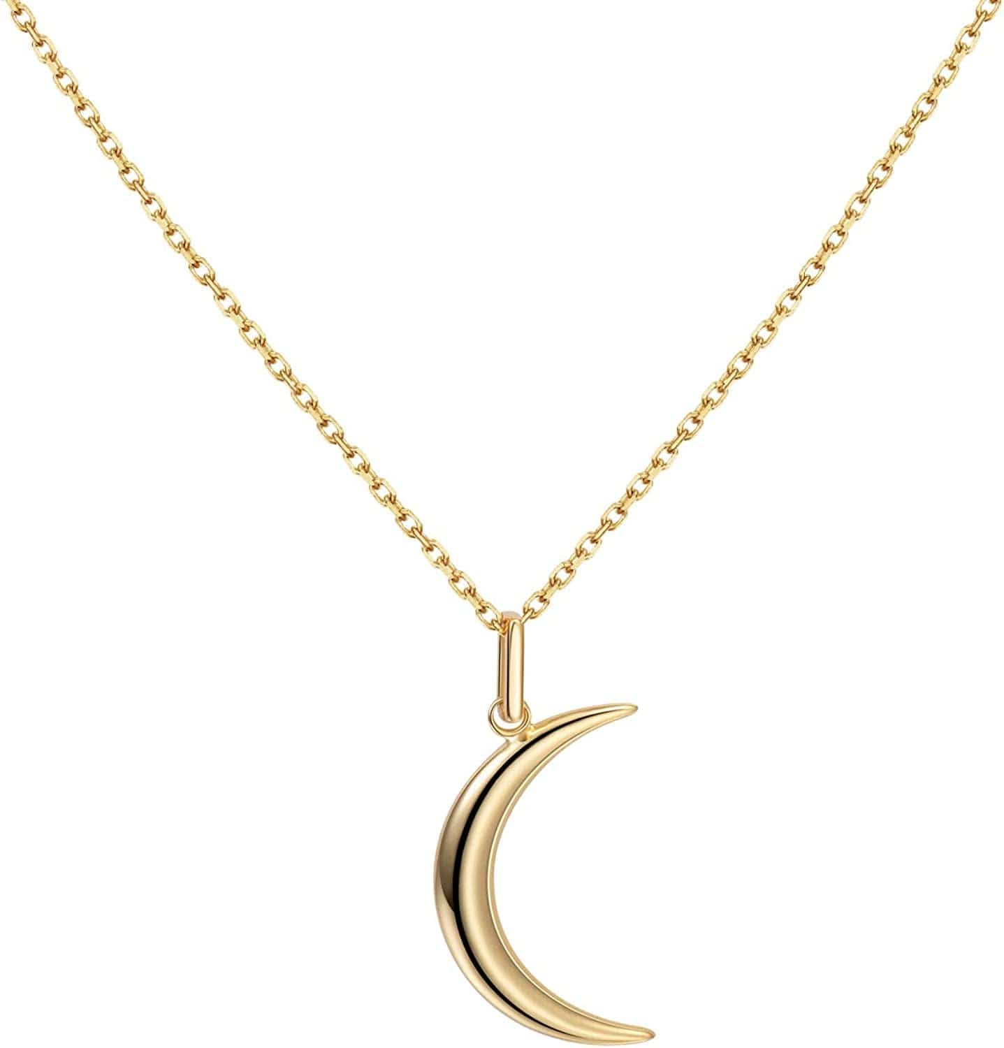 Moon Necklace Dainty Moon Necklaces for Women Sterling Silver Necklace gold