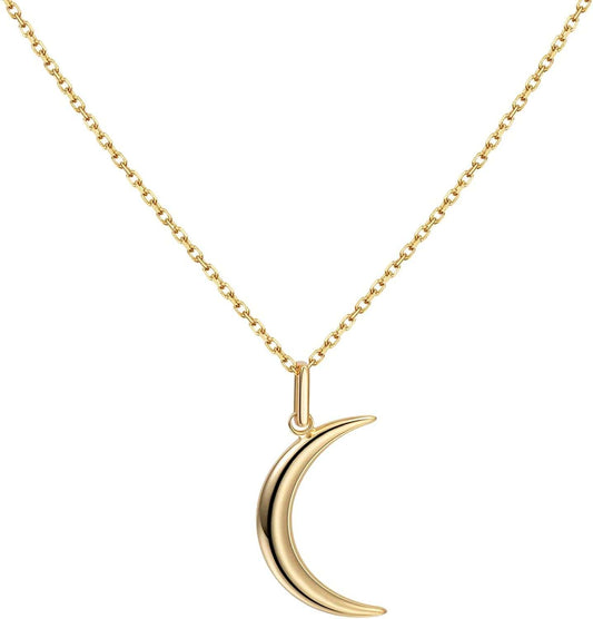 Moon Necklace Dainty Moon Necklaces for Women Sterling Silver Necklace gold