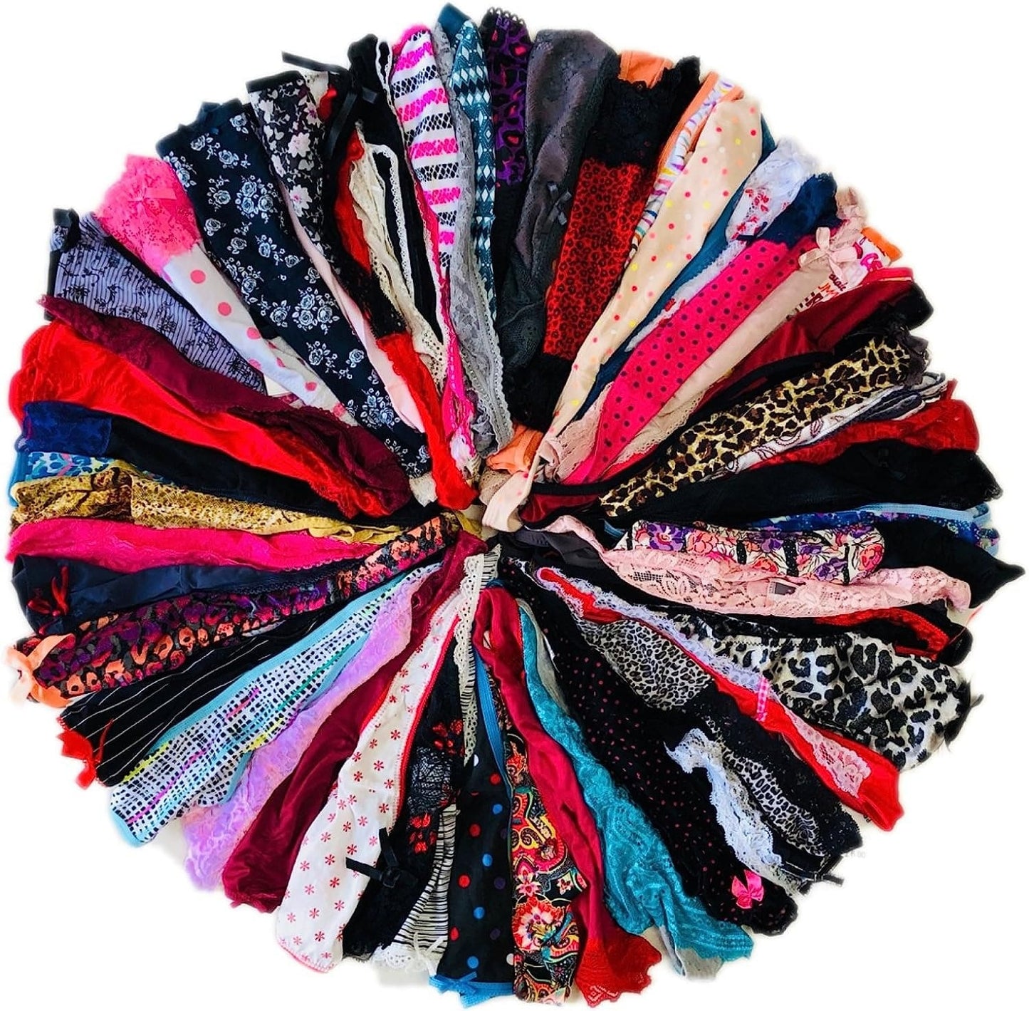 Morvia Varieties of Women Thong Pack Lacy Tanga G-String Bikini Underwear Panties 10 Pcs / Large