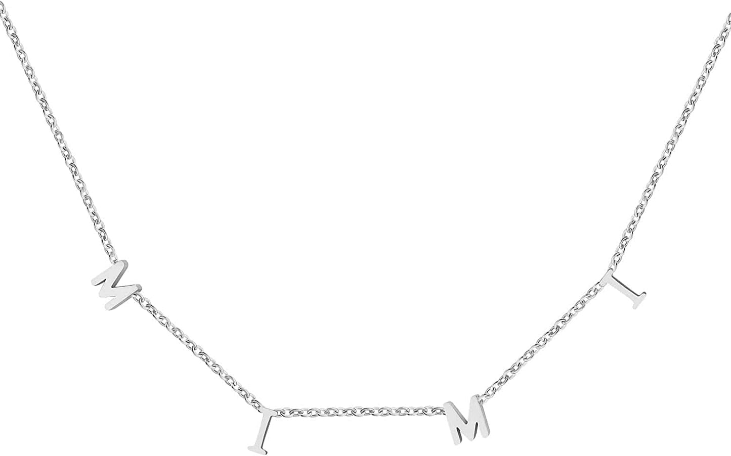 Mother Daughter Matching Necklace Gifts for Mama Necklace for Women Mommy and Me Jewelry for Birthday Christmas Silver / MIMI
